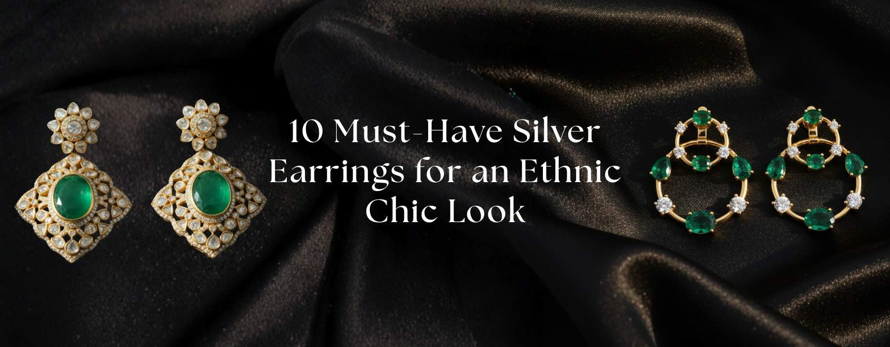 Collection of 10 stylish silver earrings perfect for achieving an ethnic chic look, ideal for festive occasions and traditional outfits
