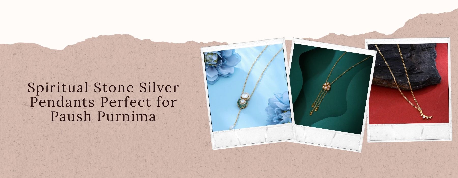Spiritual stone silver pendants worn during Paush Purnima rituals symbolising devotion, positivity, and sacred festive jewellery.