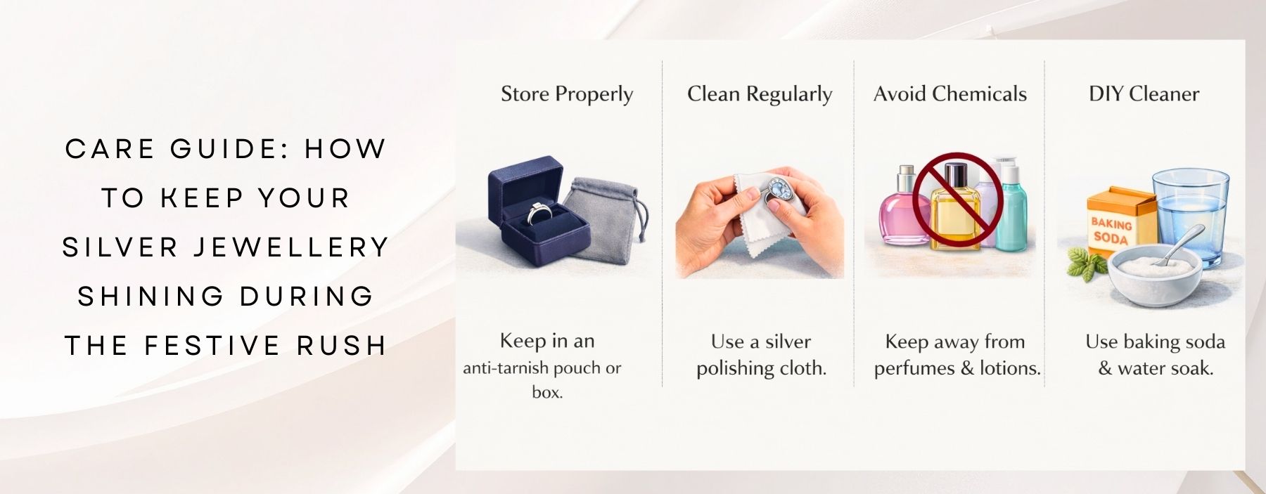 Silver jewellery care tips to keep silver jewellery shining during the festive season