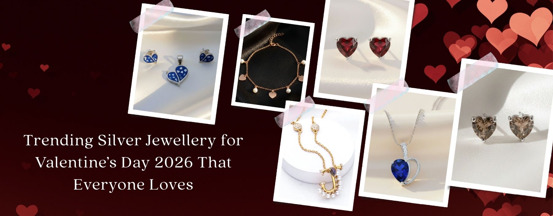 Trending silver jewellery collection for Valentine’s Day 2026 featuring romantic rings, bracelets and pendants styled for couples