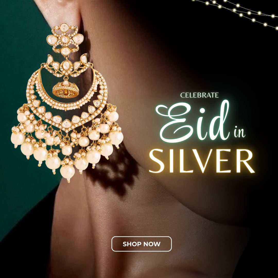 Shop Eid Jewellery Online India | Noor in Silver — Kicky & Perky