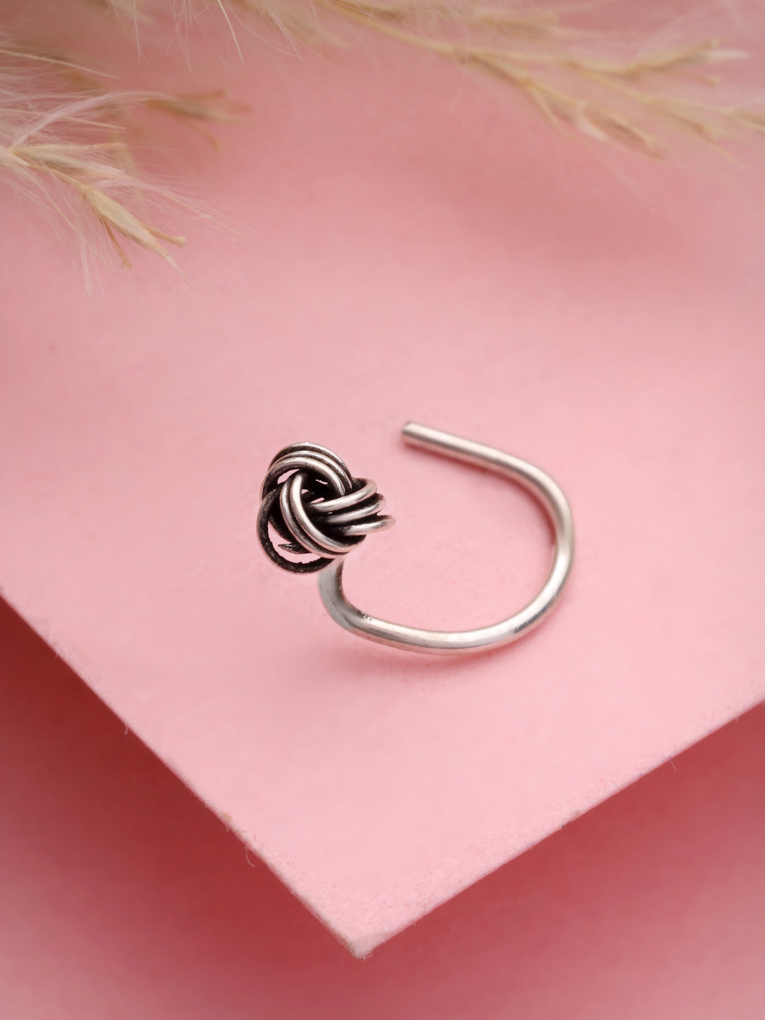 925 Sterling Silver Handcrafted Love Knot Nose Pin