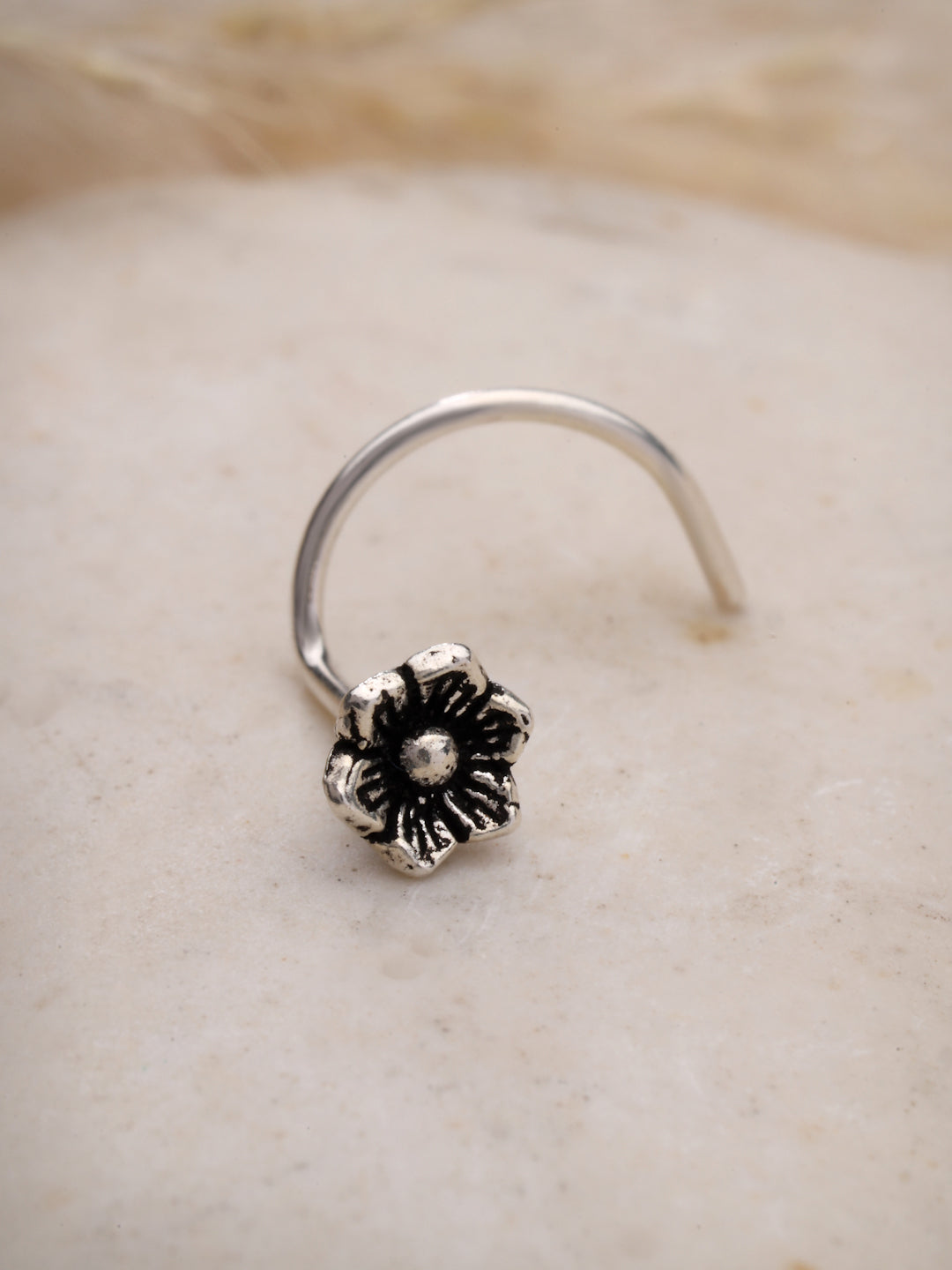 Floral Bloom 925 Sterling Silver Nose Pin
