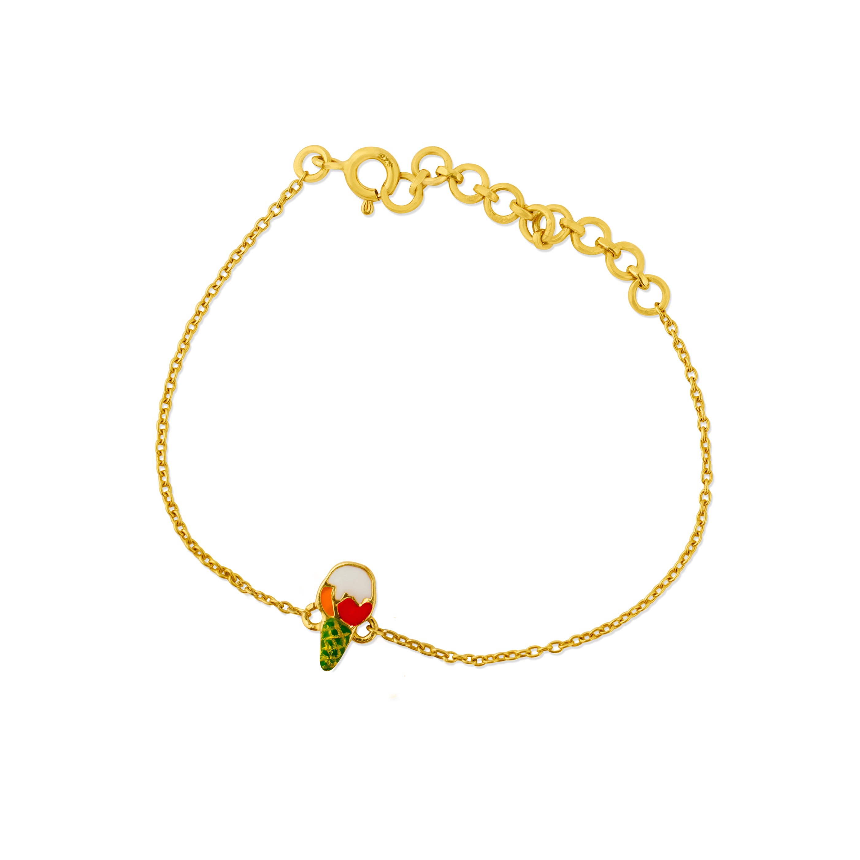Kids Silver Ice Cream Bracelet - Kicky & Perky