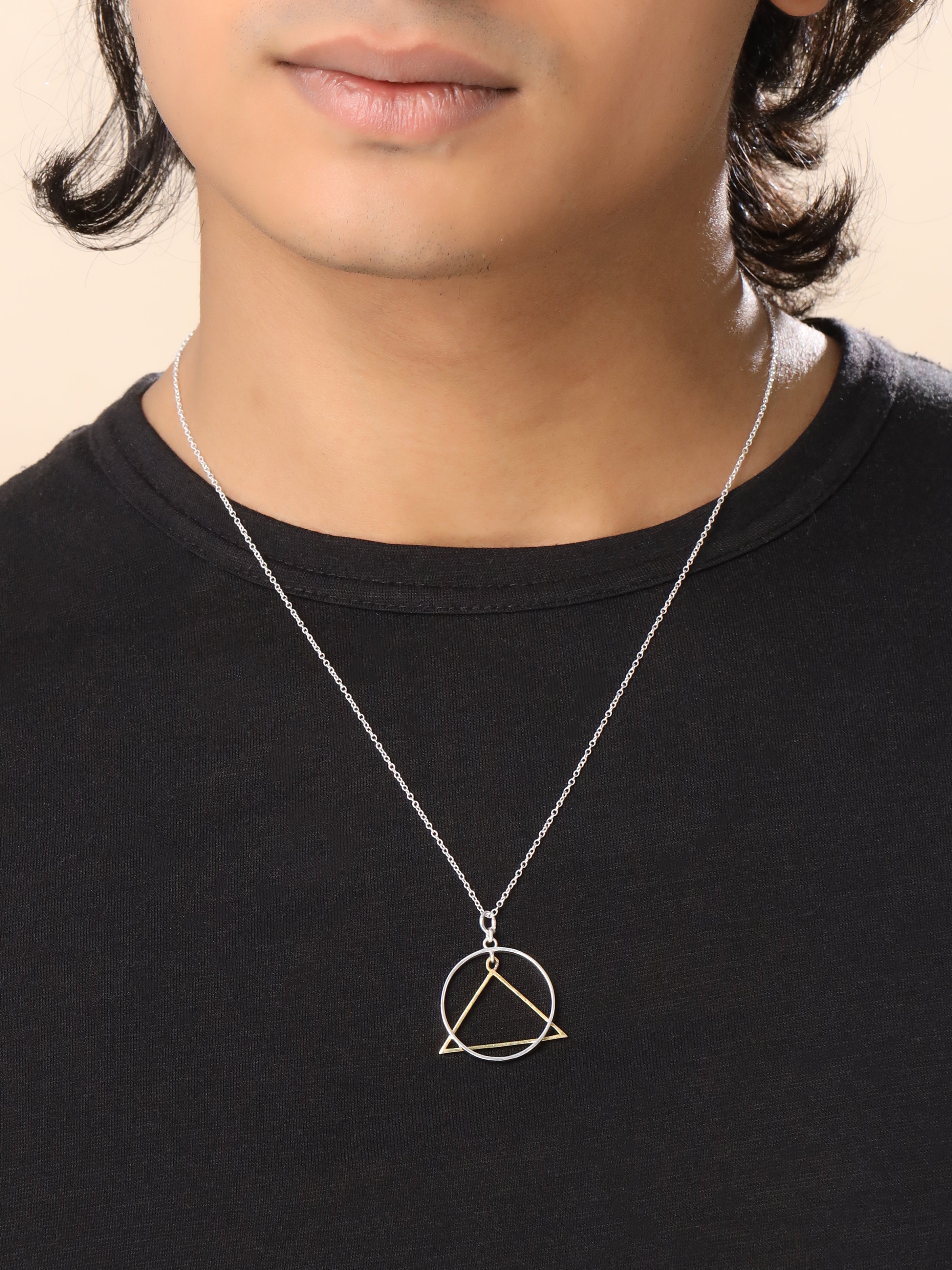 Geometric Harmony Pendant | Sterling Silver Jewellery for Men - Kicky & Perky