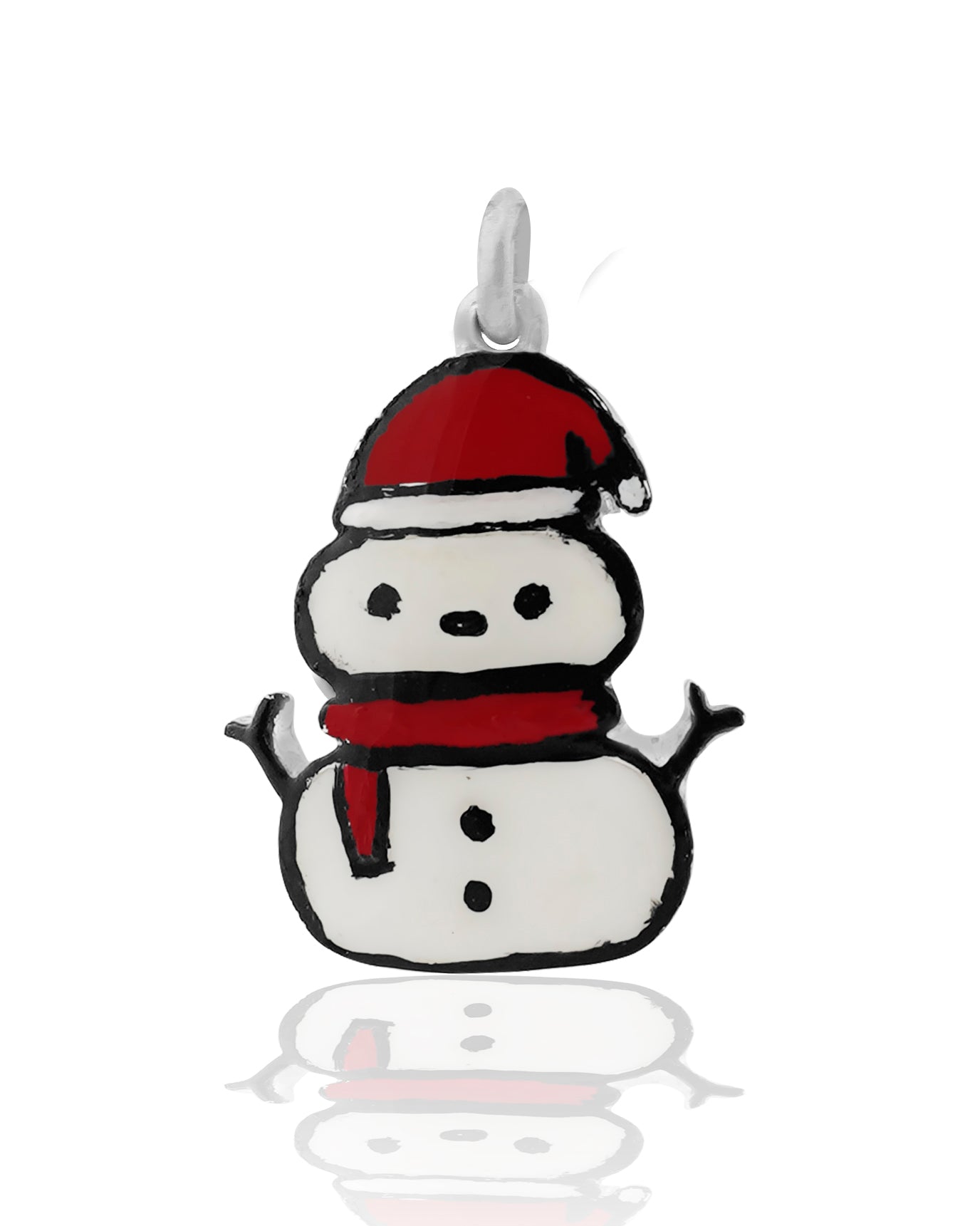 Kids Silver Snowman Pendant - Kicky & Perky
