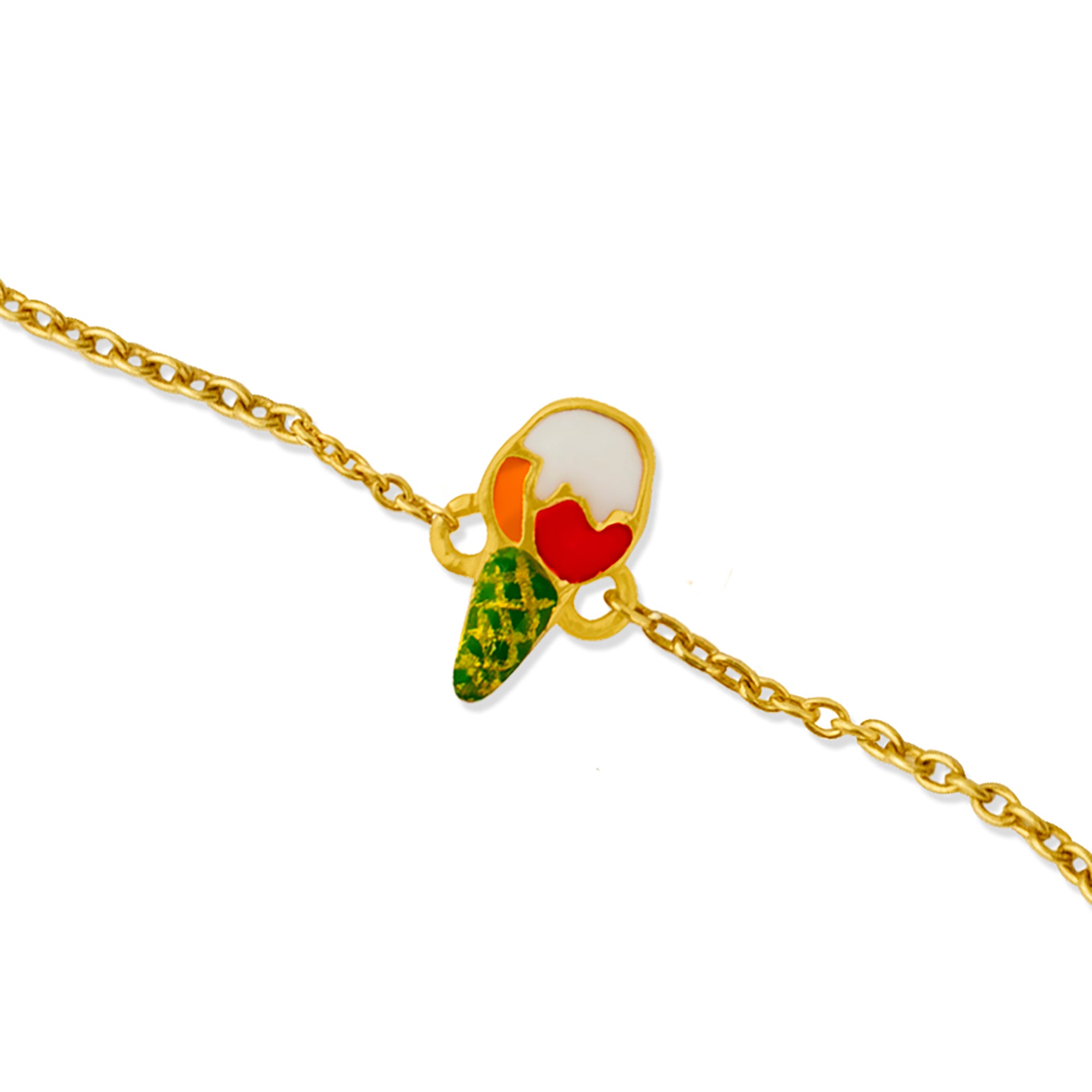 Kids Silver Ice Cream Bracelet - Kicky & Perky