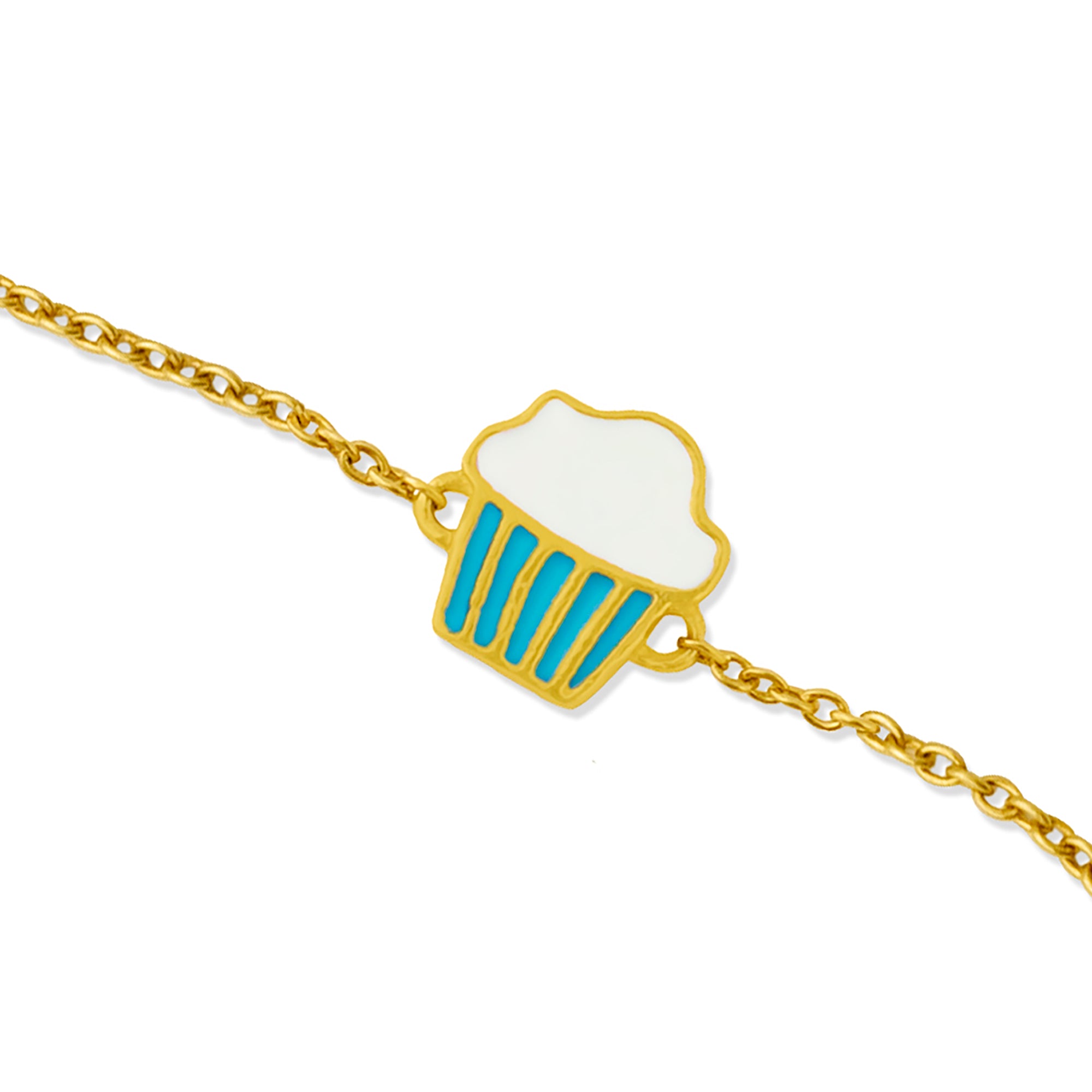 Kids Silver Cupcake Bracelet - Kicky & Perky