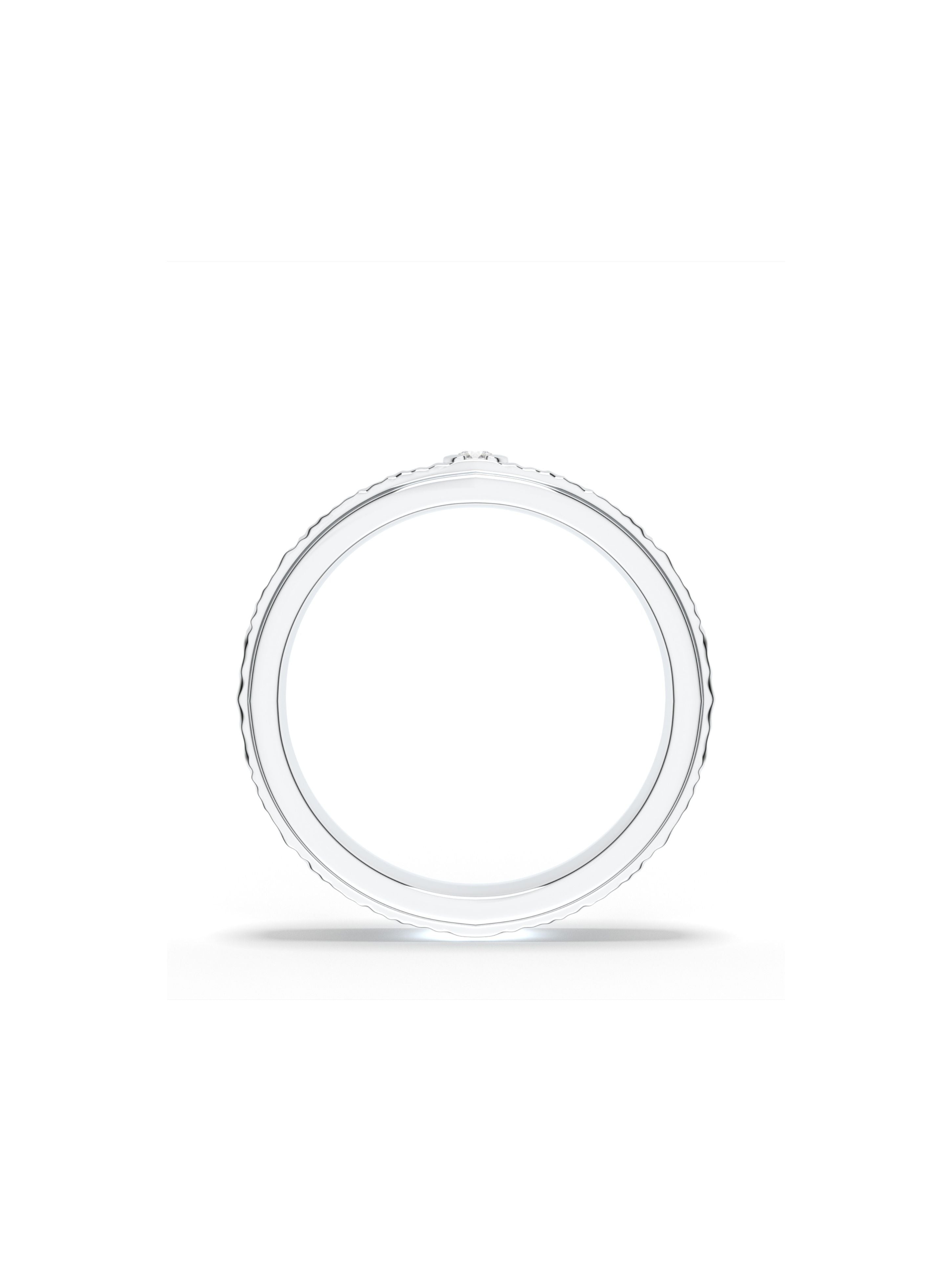 Moissanite Textured Silver 925 Sterling Silver Spinner Ring For Men