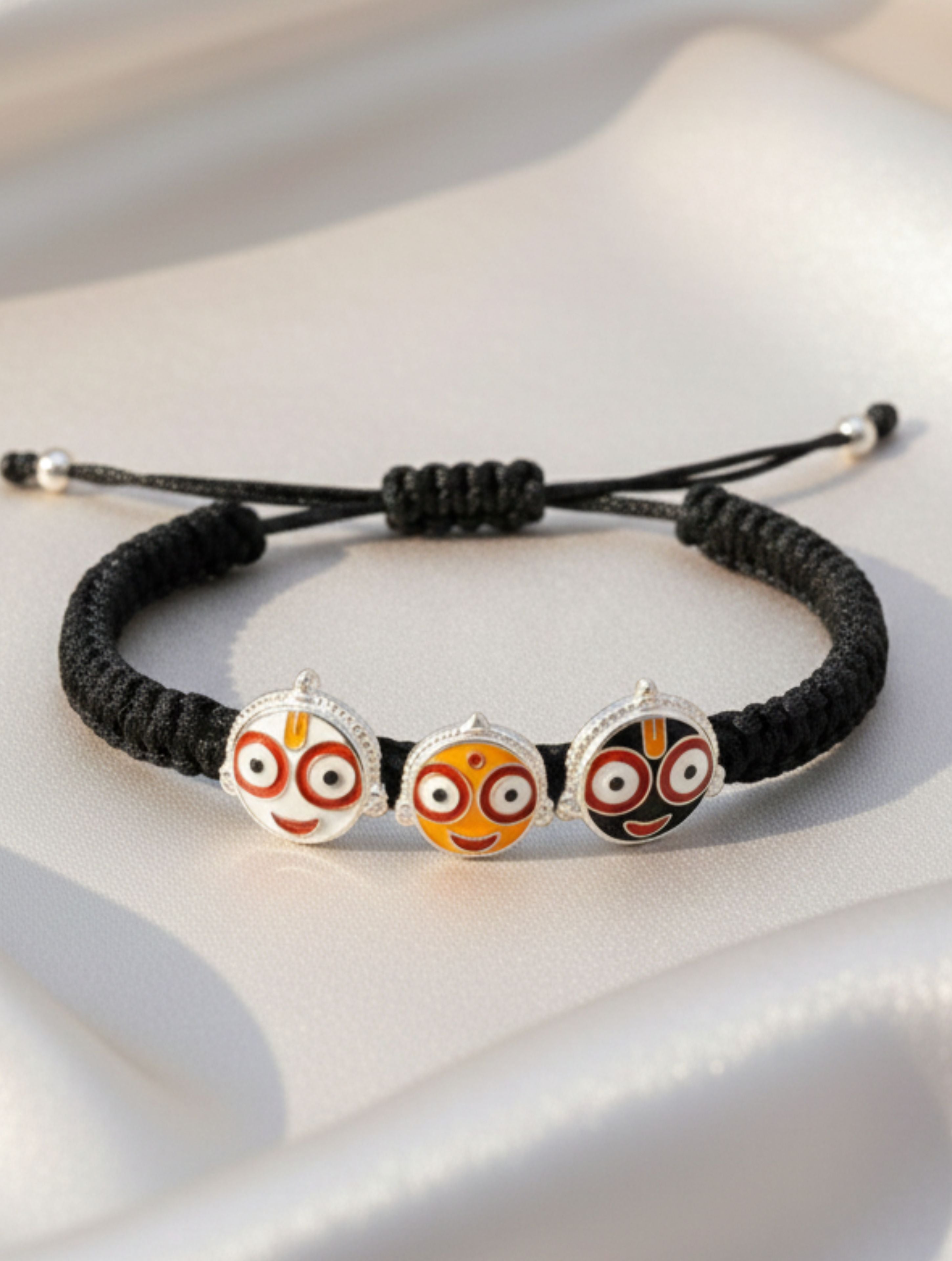 Silver Jagannathji Trio Bracelet