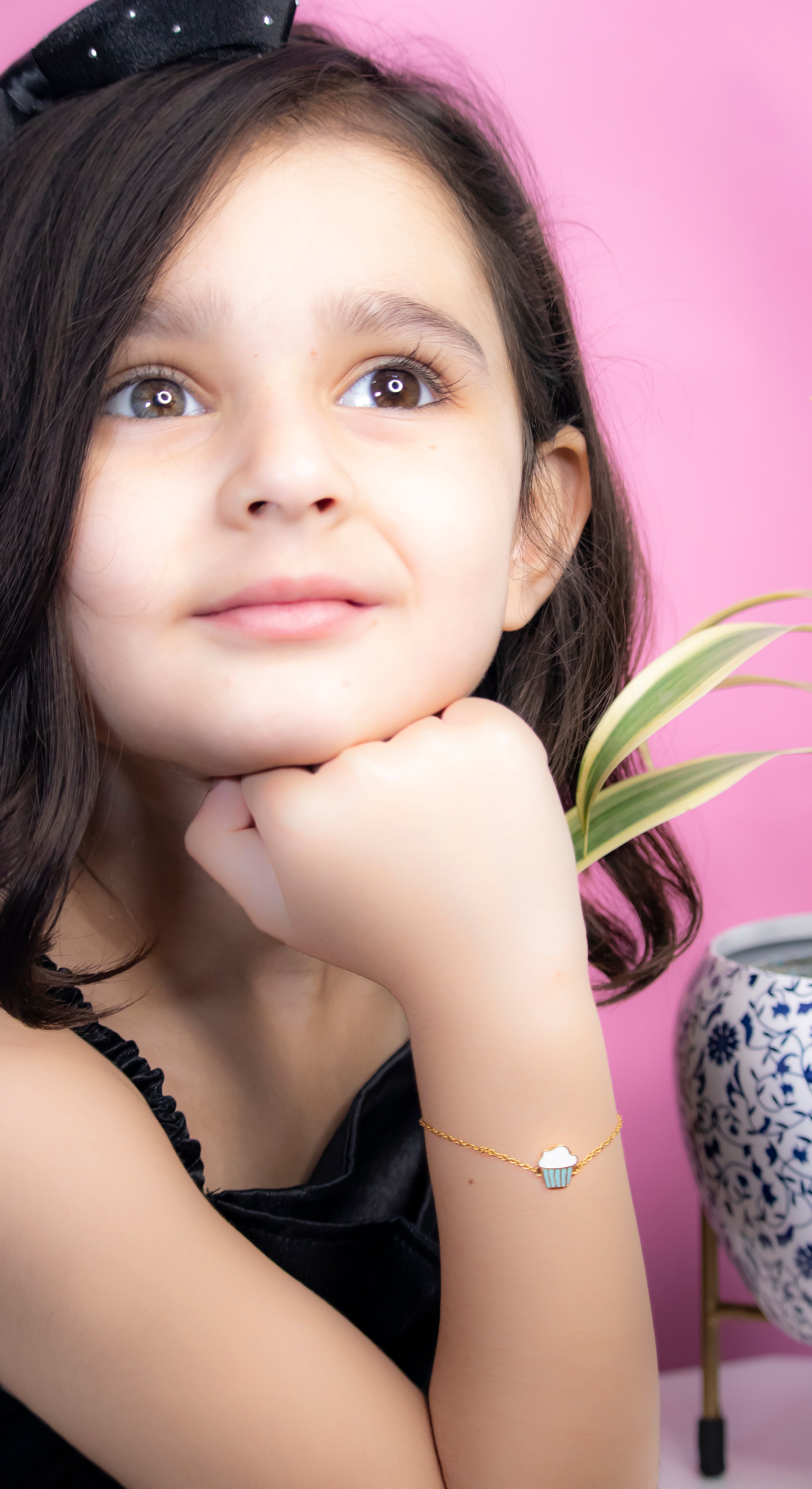 Kids Silver Cupcake Bracelet - Kicky & Perky