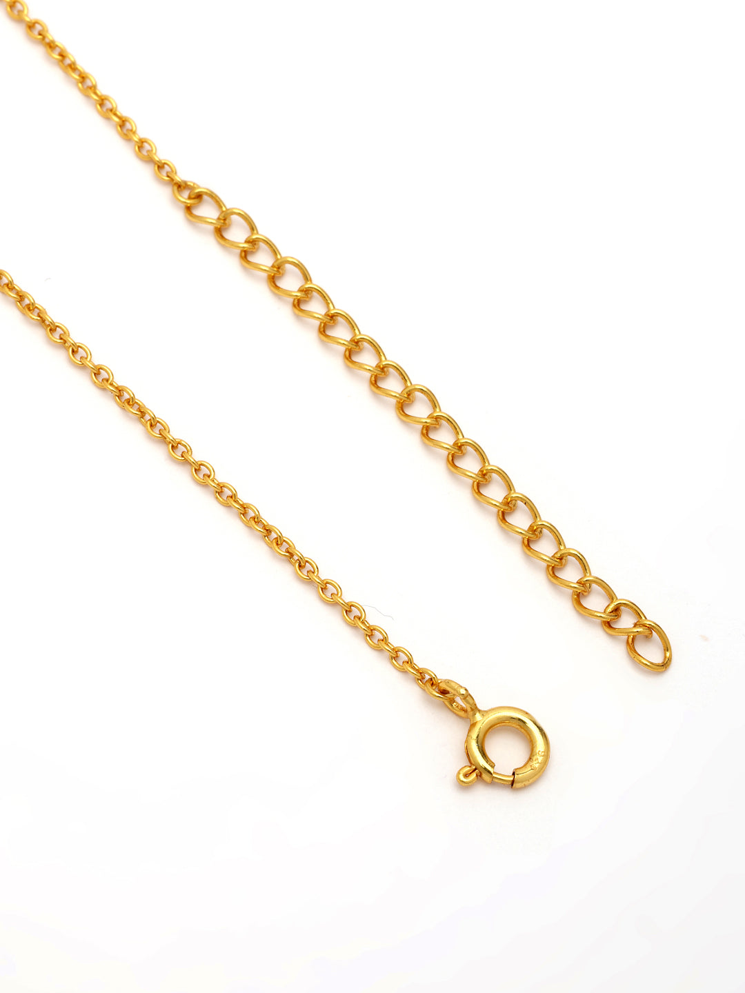 Gold-Plated Blue Enamel Floral Moissanite Mangalsutra in 925 Sterling Silver