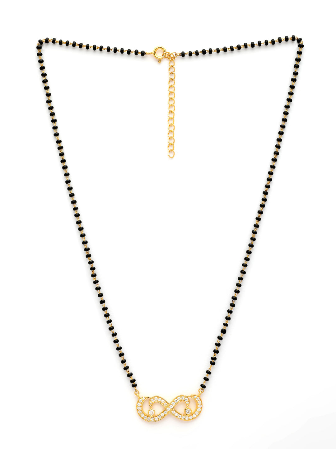 Gold-Plated Infinity Moissanite Mangalsutra in 925 Sterling Silver
