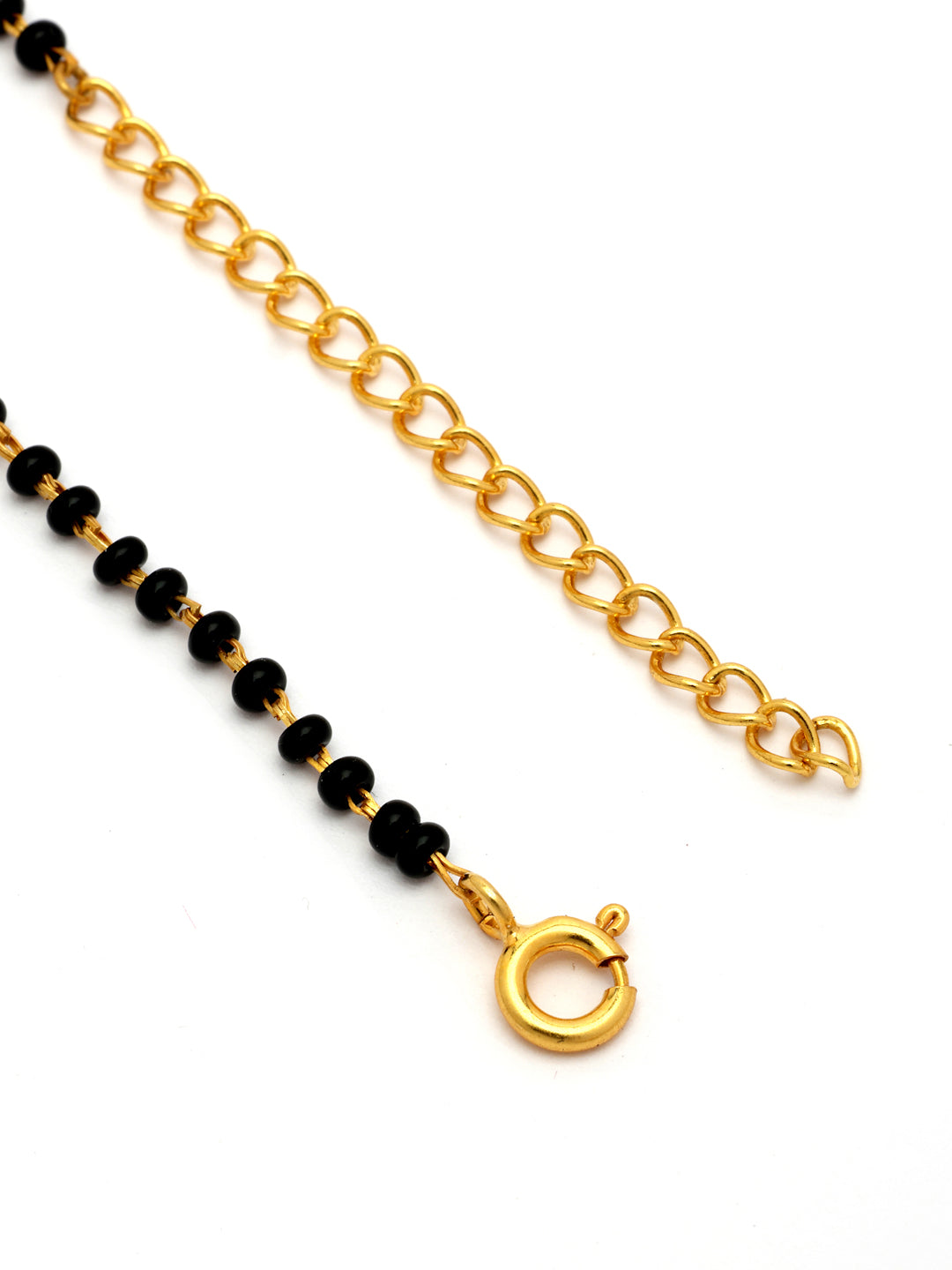 Gold-Plated Royal Blue Paisley Moissanite Mangalsutra in 925 Sterling Silver