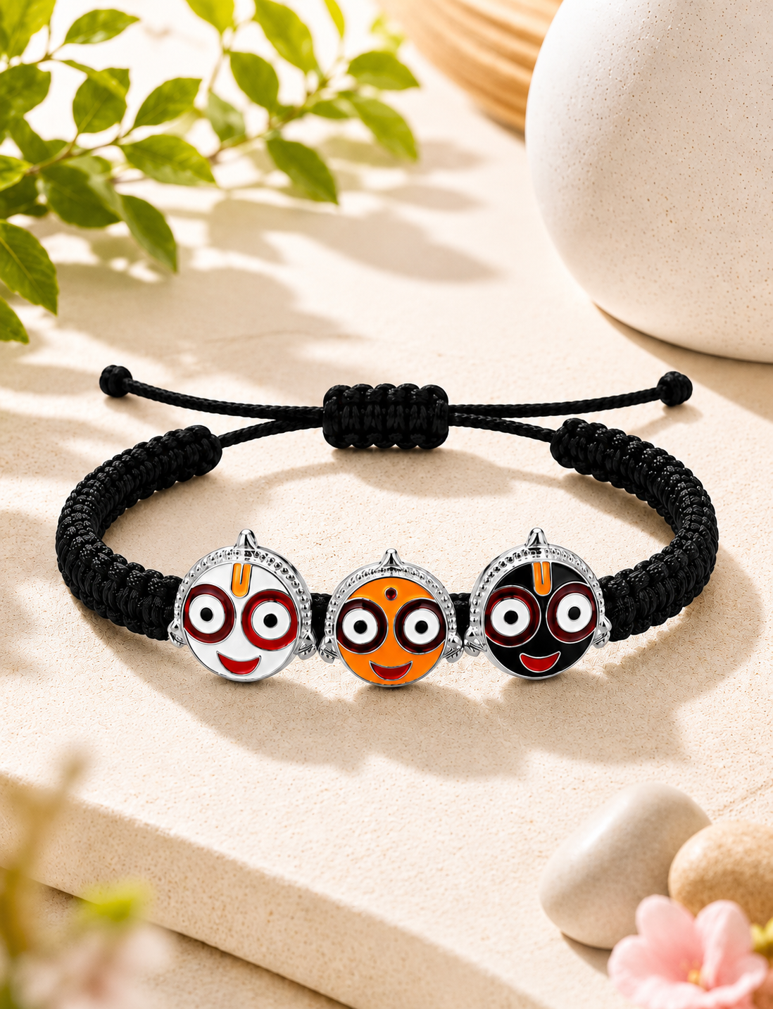 Silver Jagannathji Trio Bracelet & Silver Trishankhla Bracelet