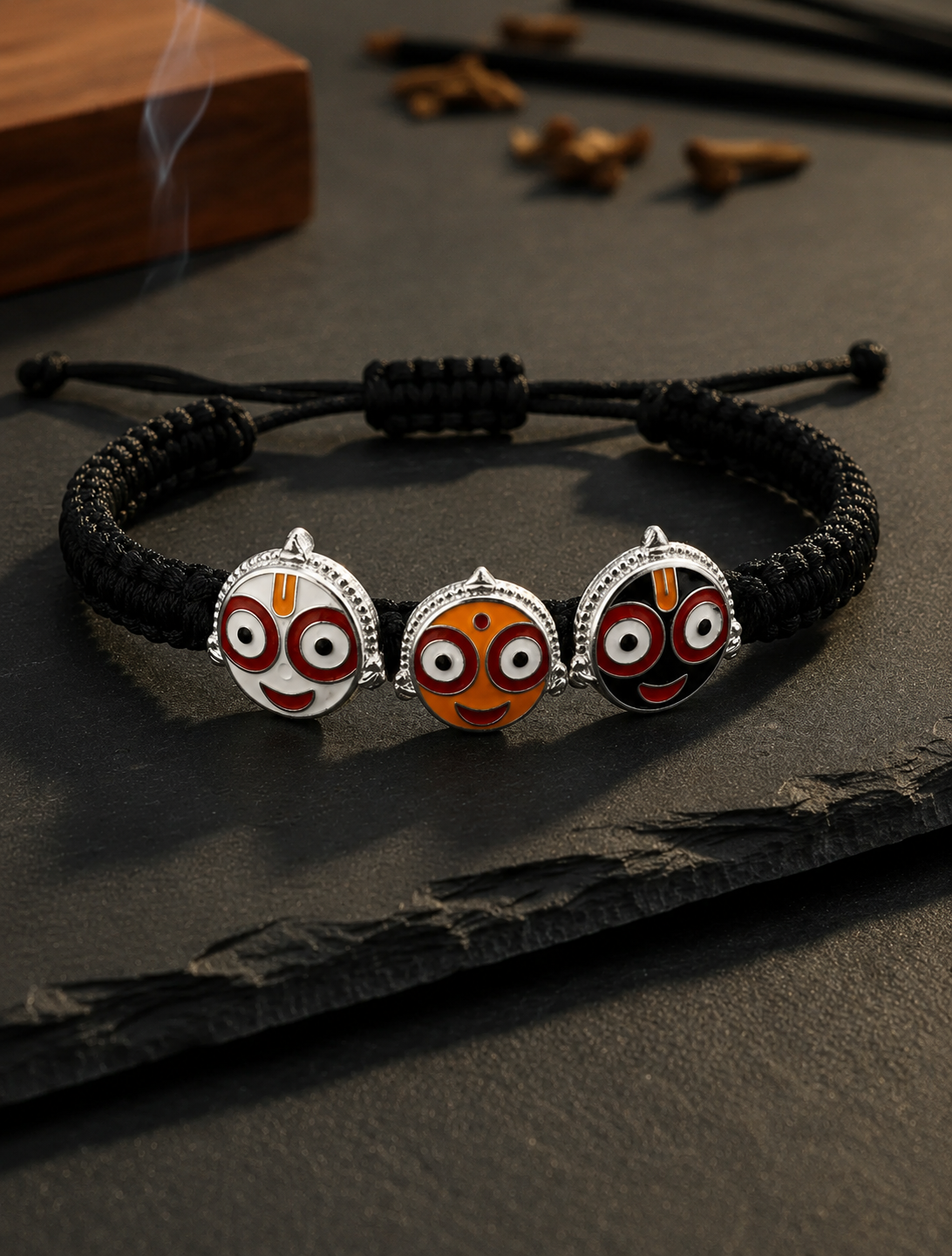 Silver Jagannathji Trio Bracelet