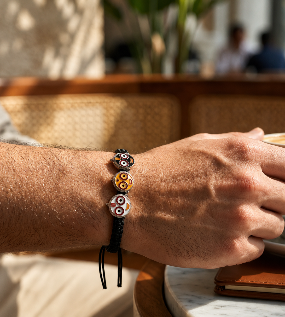 Silver Jagannathji Trio Bracelet