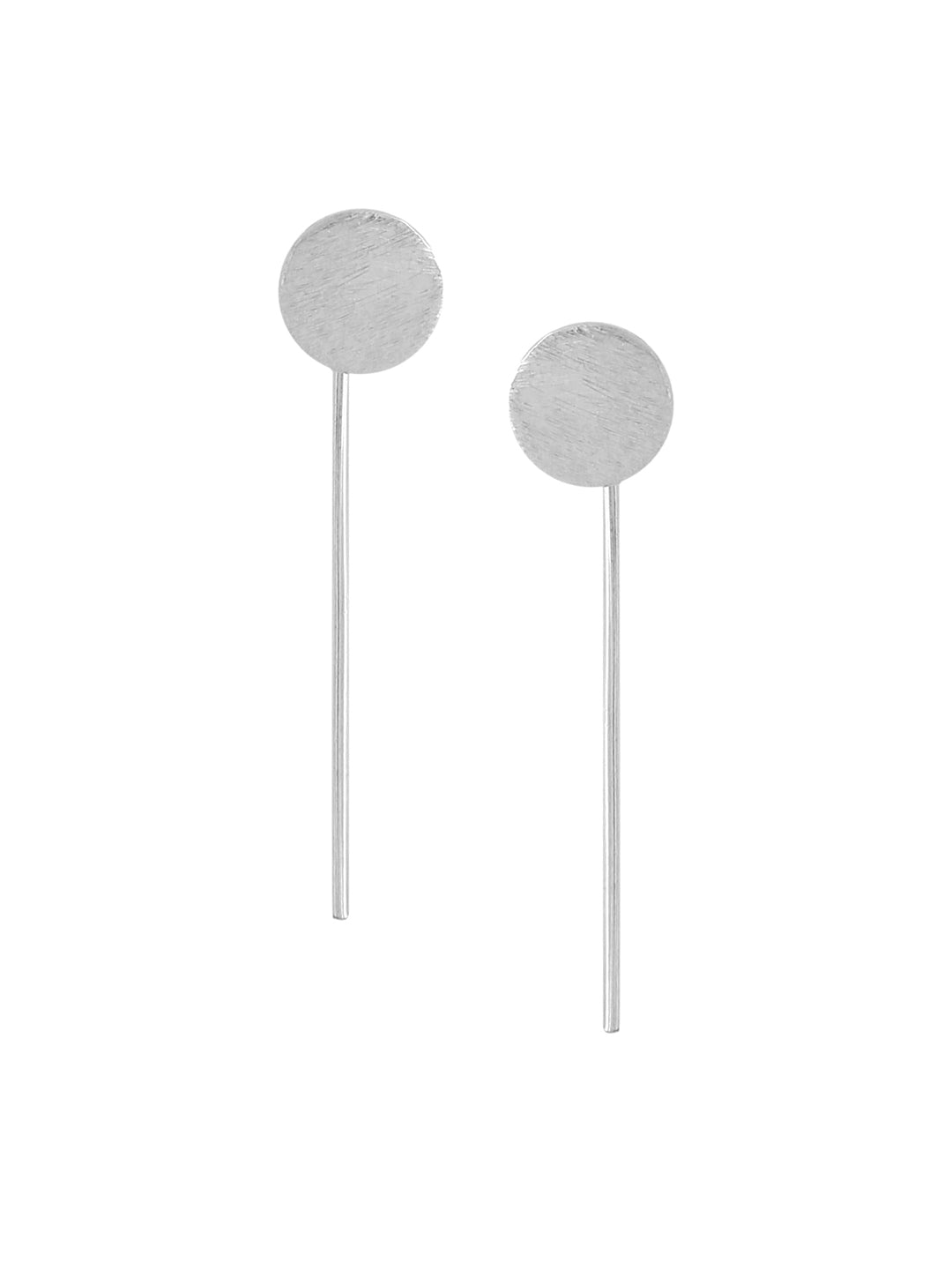 Elegant Simplicity: Silver Round Stud Earrings