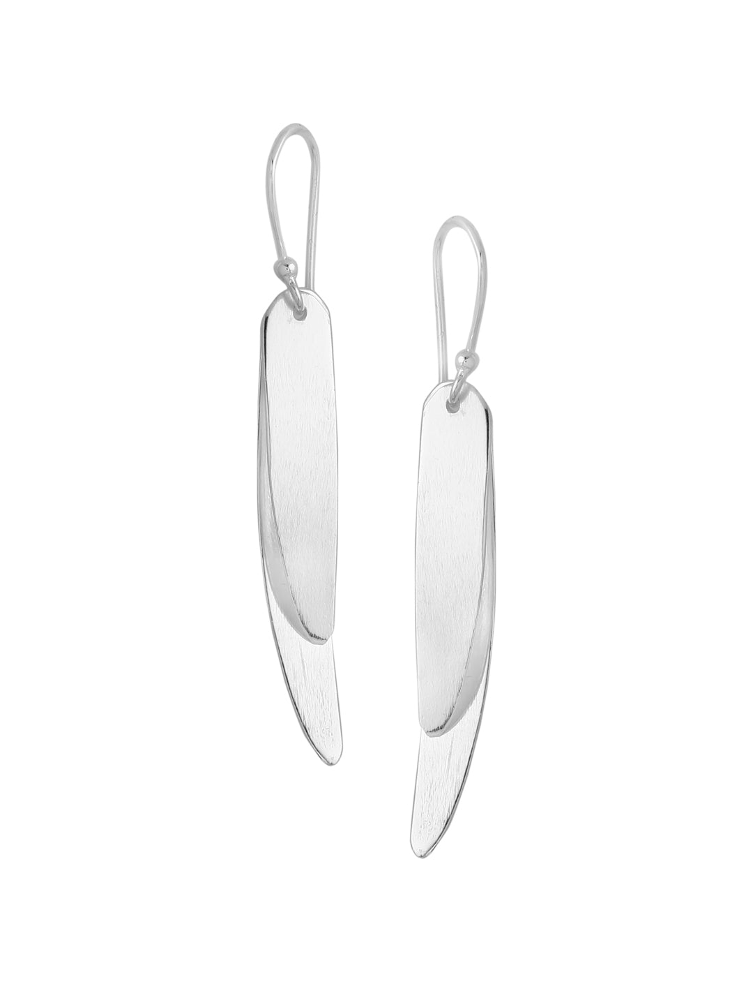 Elegant Feathered Sterling Silver Earrings