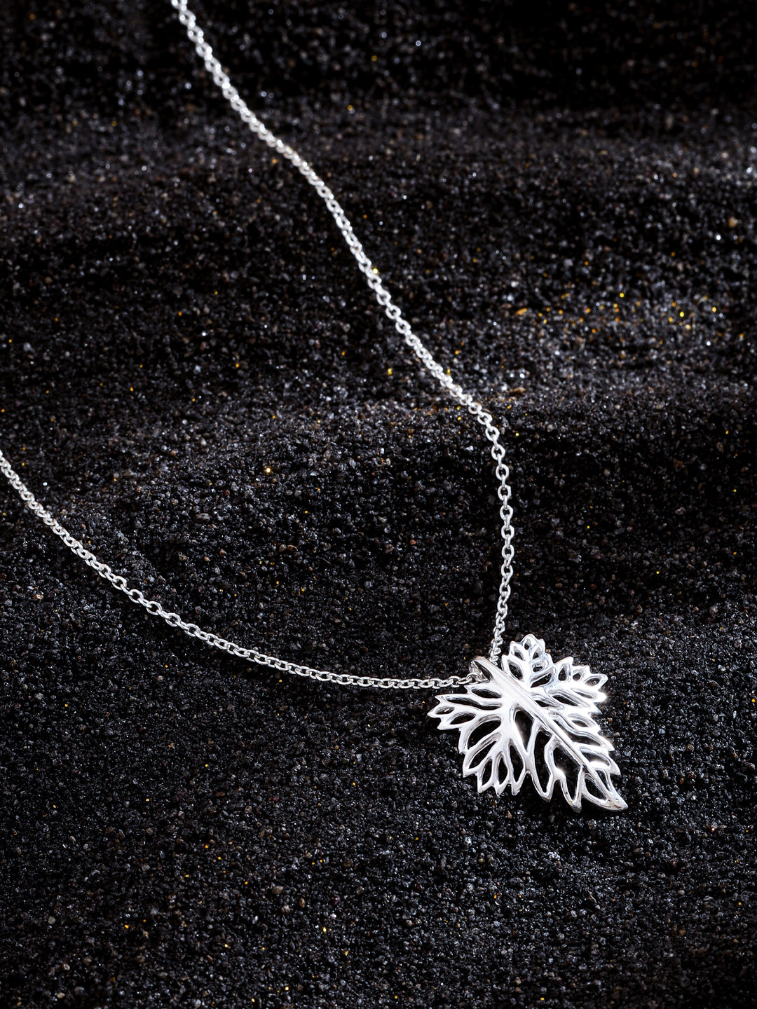 Silver Collection: Leaf Motif Pendant