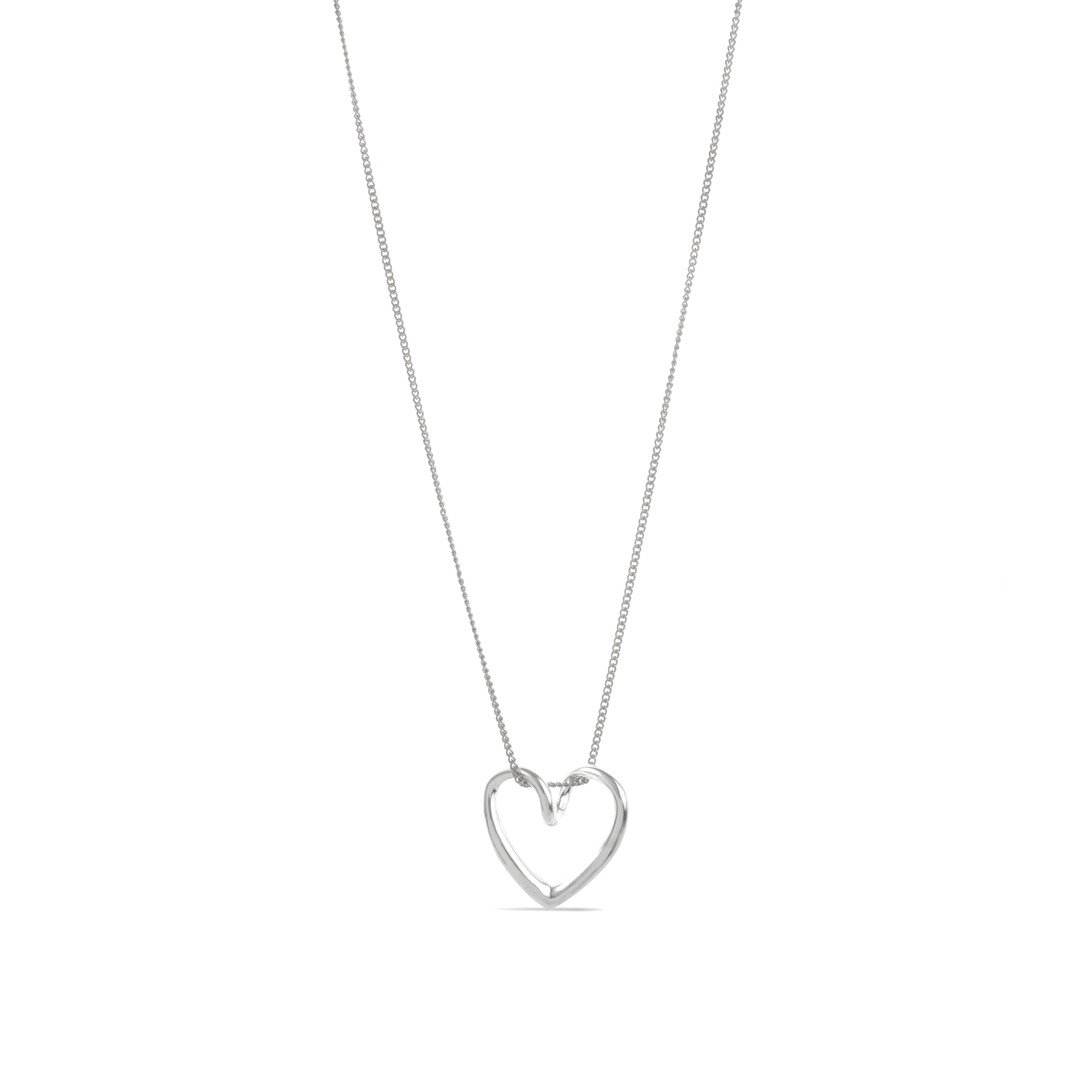 Real Rhodium Plating Heart Elysian 925 Sterling Silver Pendant For Women