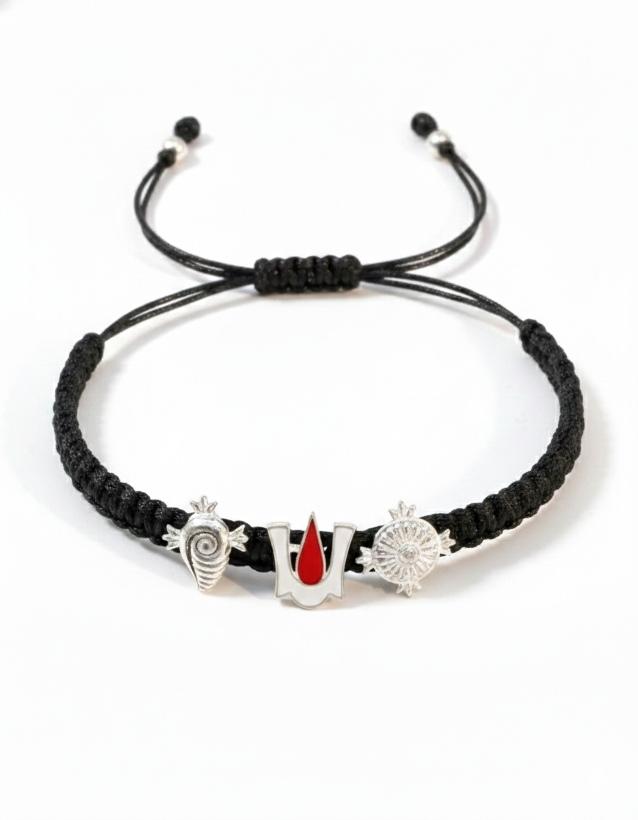 Silver Jagannathji Trio Bracelet & Silver Trishankhla Bracelet