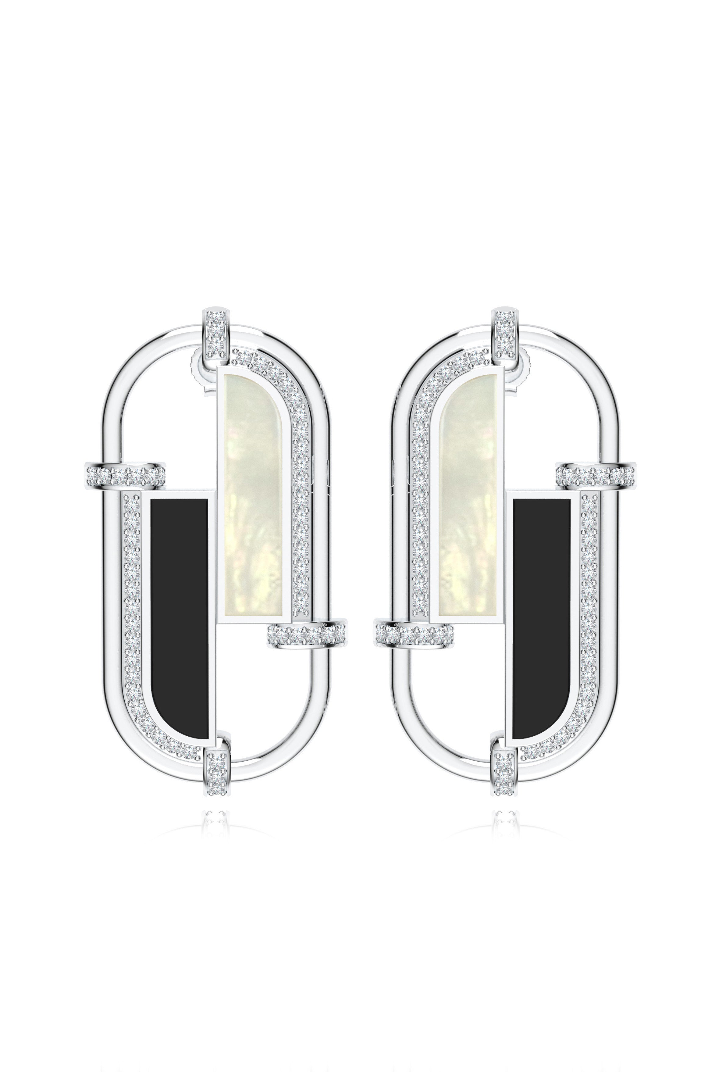 Art Deco Fusion Geometric Earrings in 925 Sterling Silver