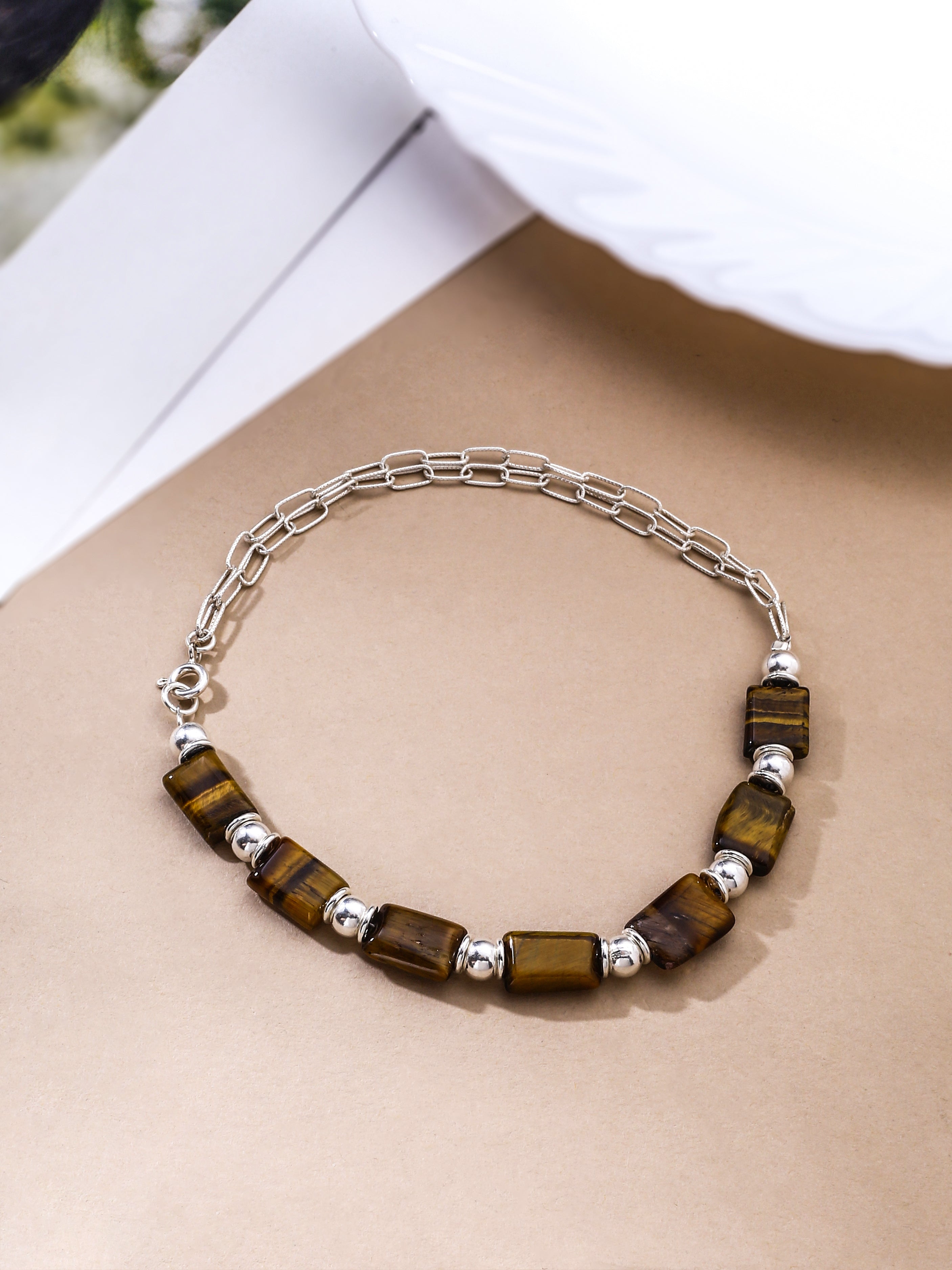 Lustrous Beadline Anklets in Sterling Silver - Kicky & Perky