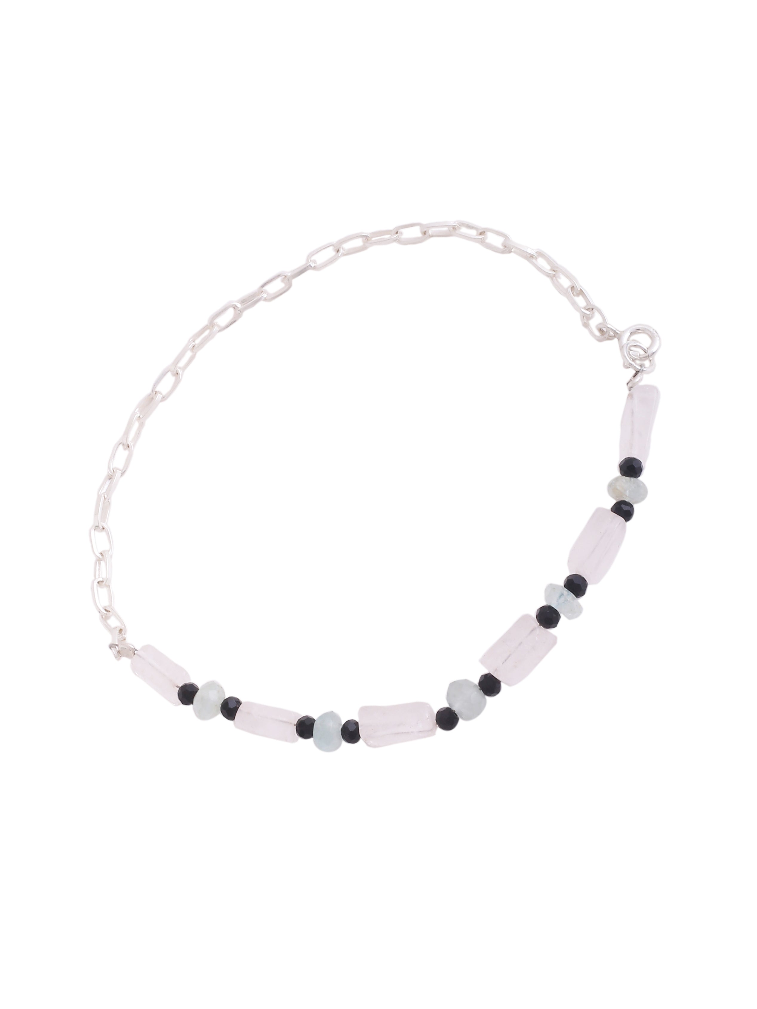 Initial Adorned Anklet in Sterling Silver - Kicky & Perky
