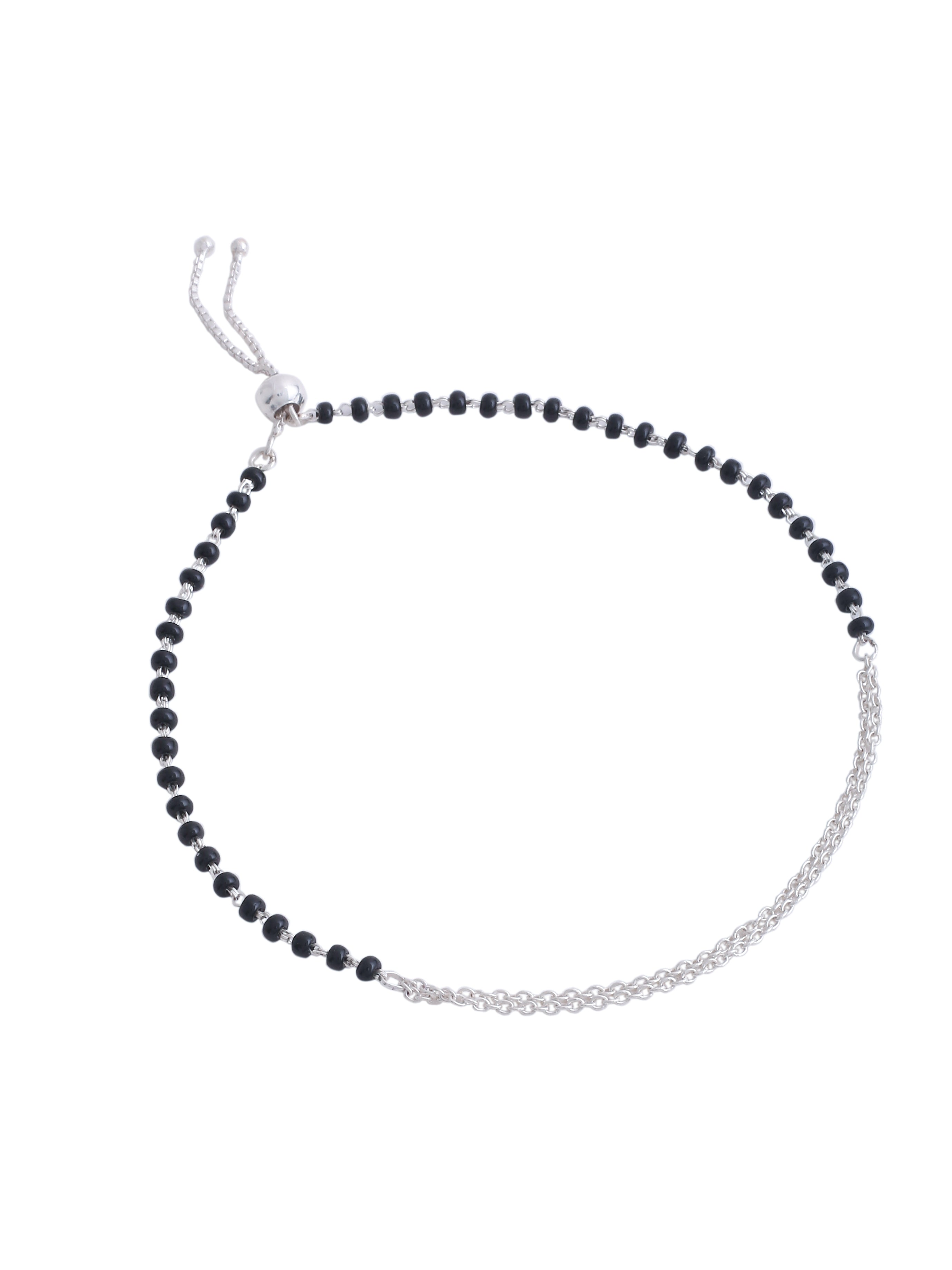 Starry Night Adjustable Silver Anklet - Kicky & Perky