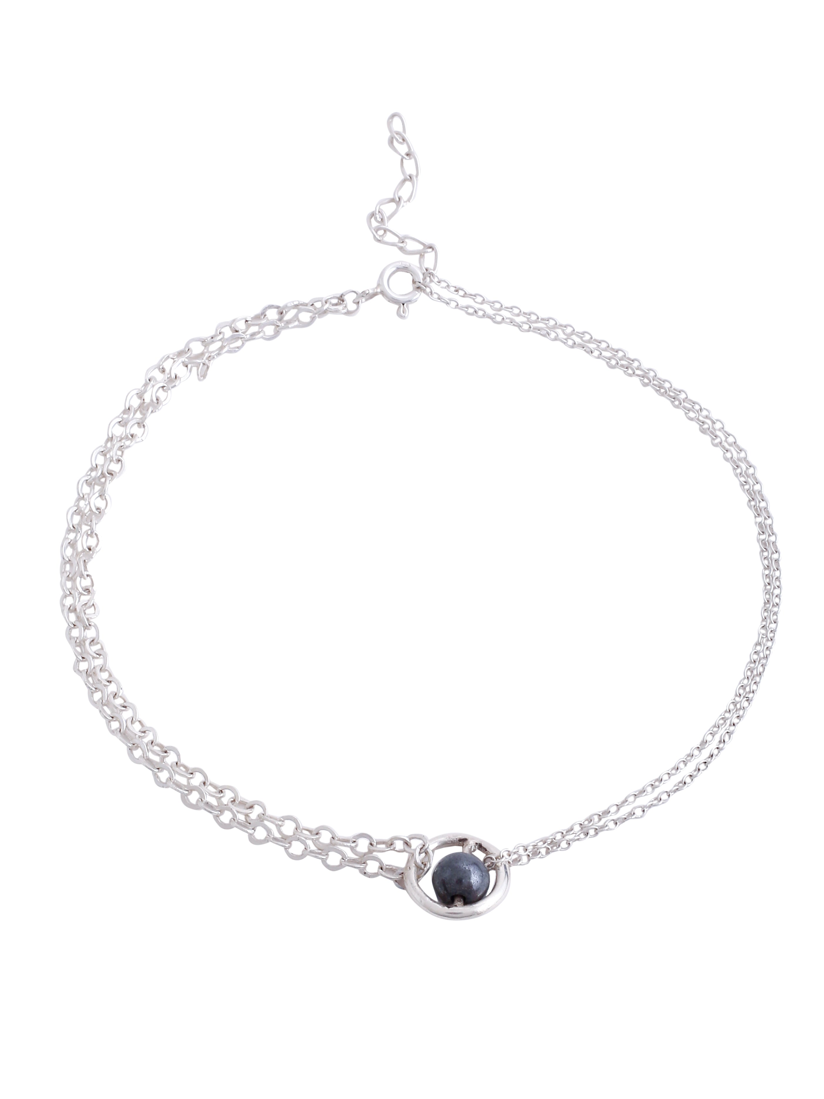 Dainty Beads Anklet in Sterling Silver - Kicky & Perky