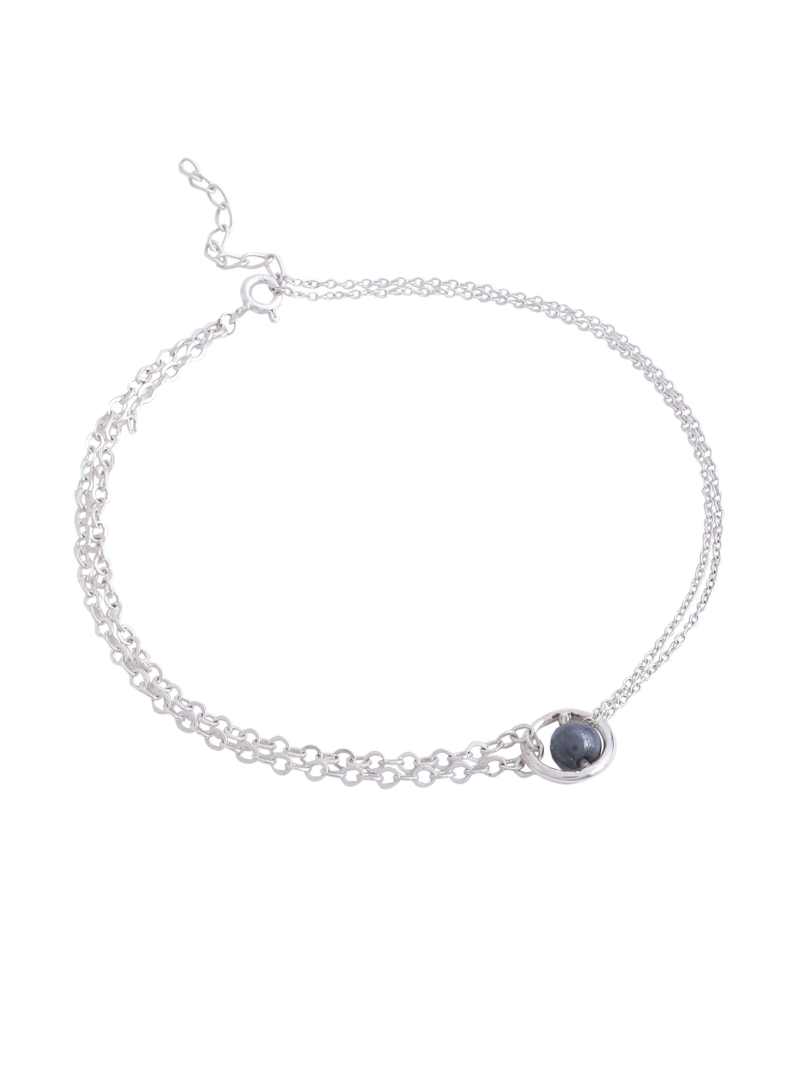 Dainty Beads Anklet in Sterling Silver - Kicky & Perky