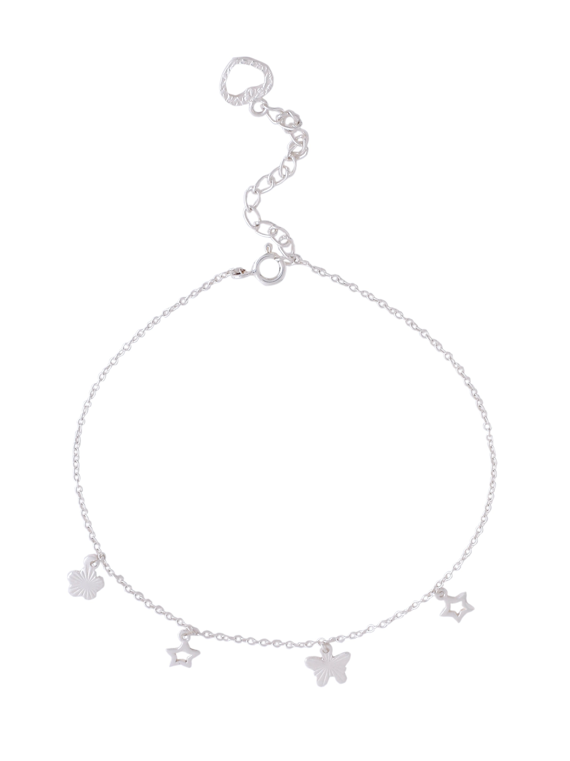 Celestial Charm Anklet in Sterling Silver - Kicky & Perky