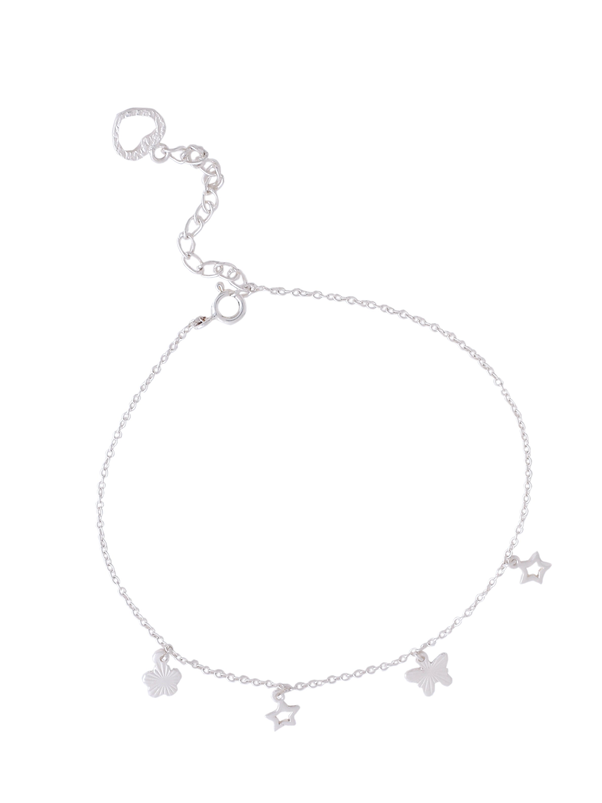 Celestial Charm Anklet in Sterling Silver - Kicky & Perky