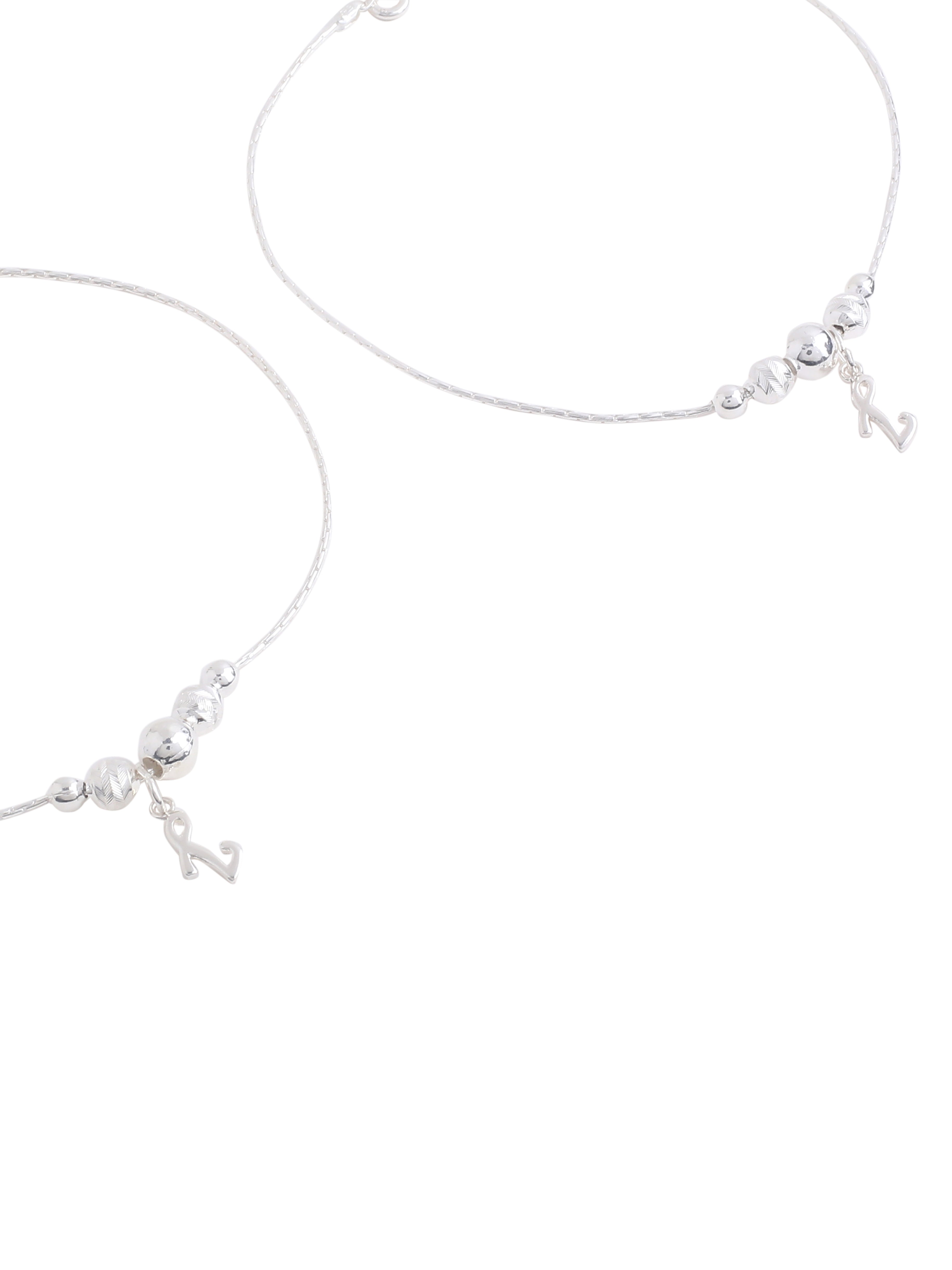 Dazzling Moon Glow Anklet in Sterling Anklets - Kicky & Perky