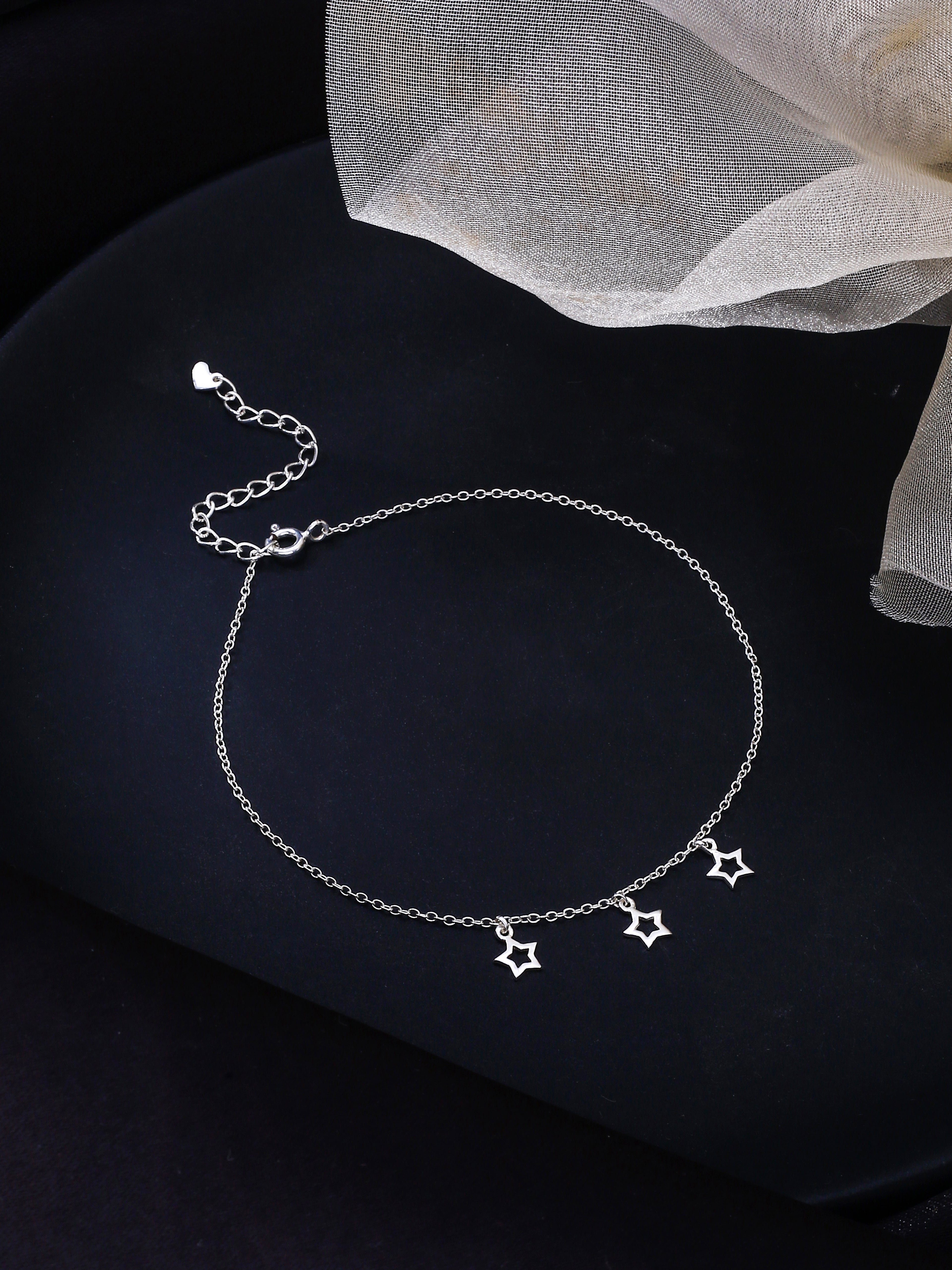 Shining Star Sterling Silver Anklet - Kicky & Perky