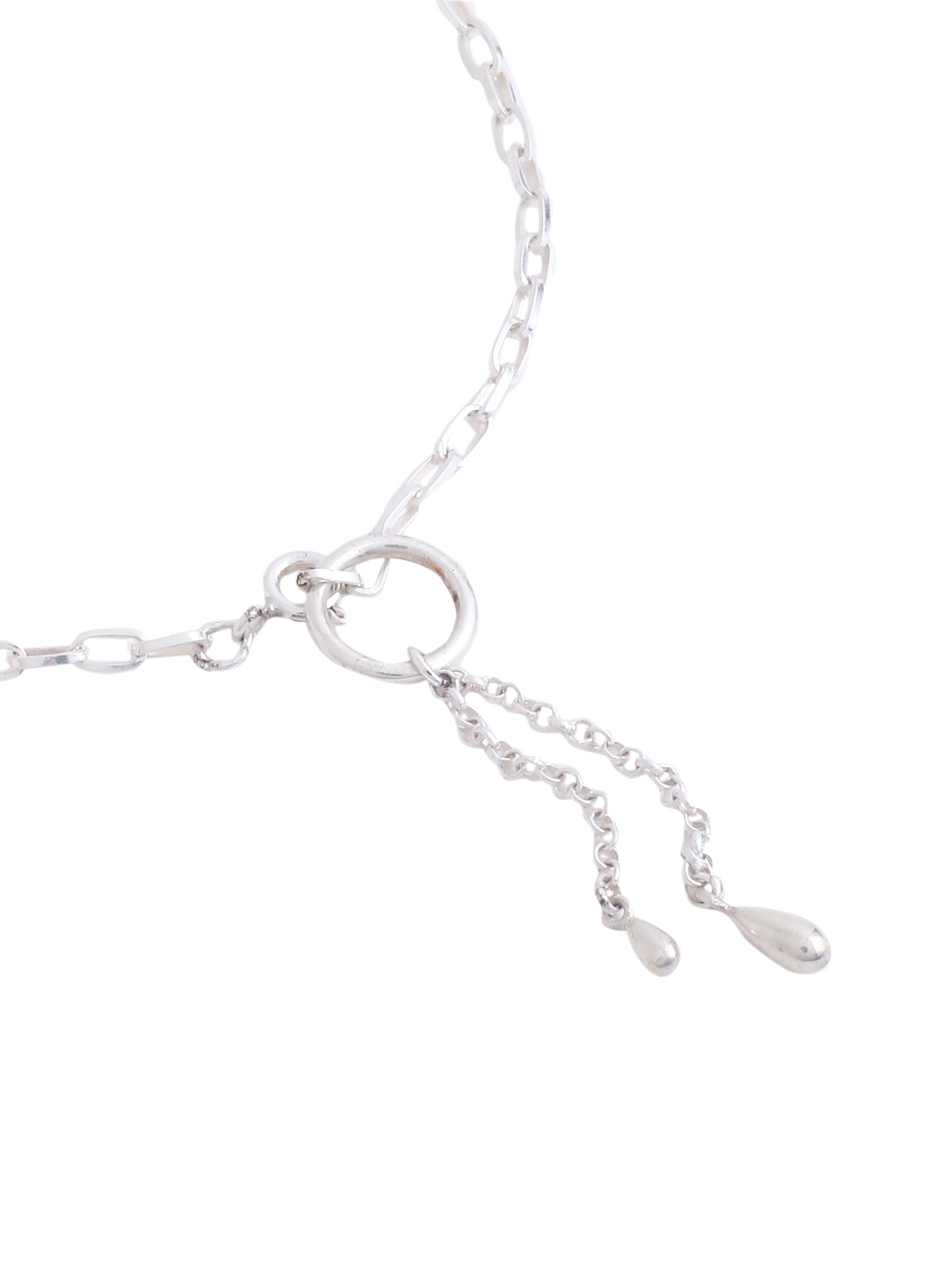 Cascade of Silver: The Metal Drop Anklet - Kicky & Perky