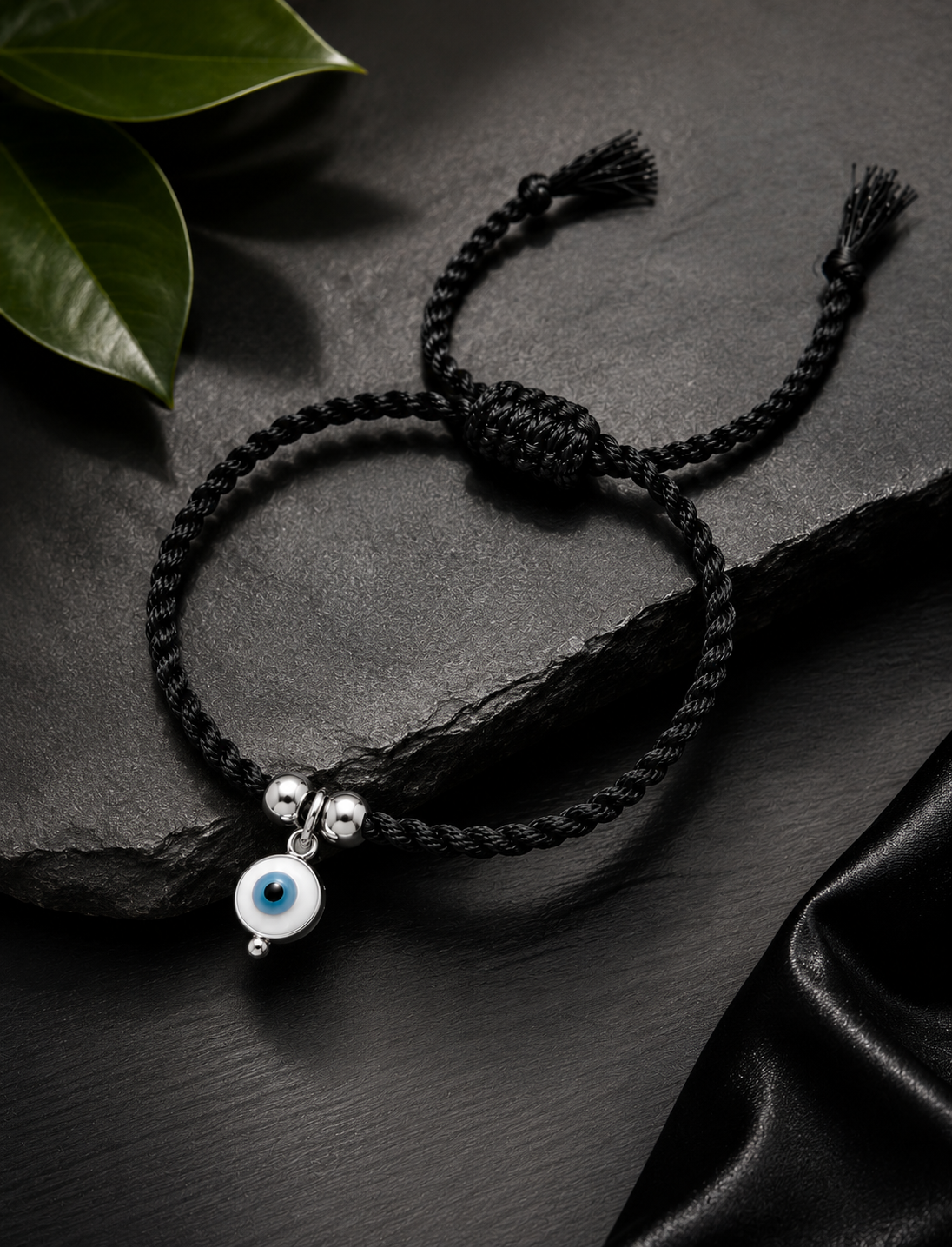 MOP Evil Eye Anklet – 925 Sterling Silver