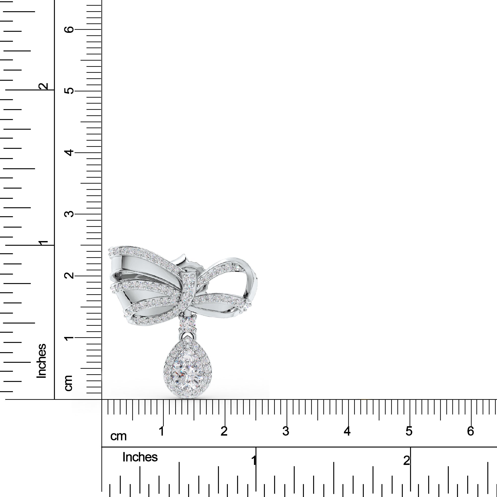 Moissanite Bow of Elegance 925 Sterling Silver Earrings For Women