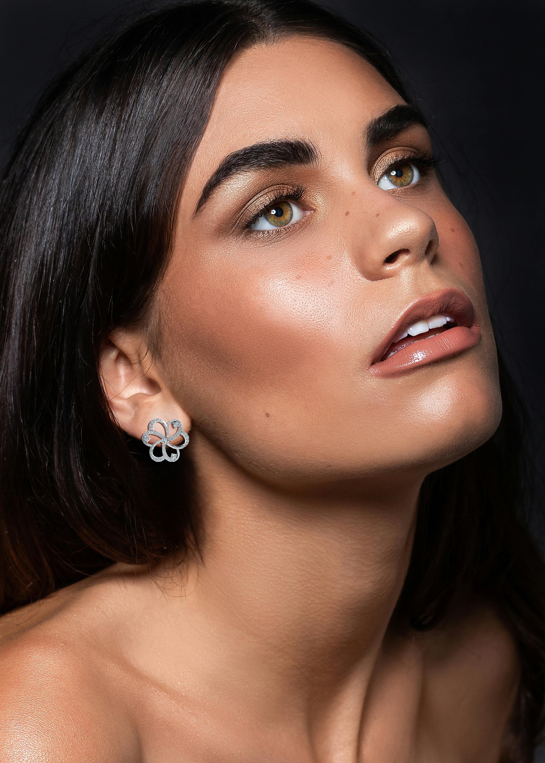 Moissanite Ribboned Radiance Pearl 925 Sterling Silver Earrings For Women