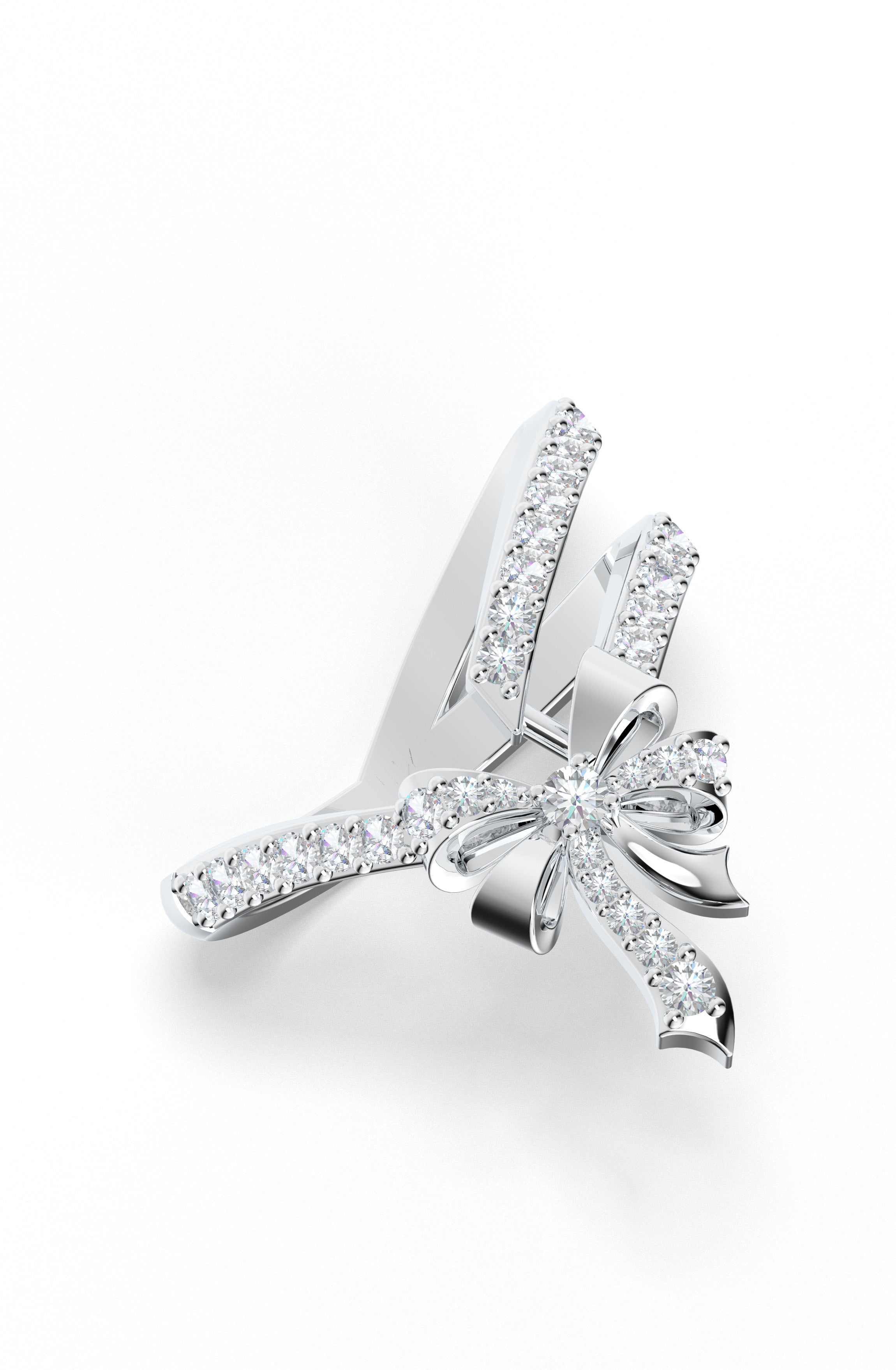 Moissanite Ribbonia 925 Sterling Silver Ring For Women