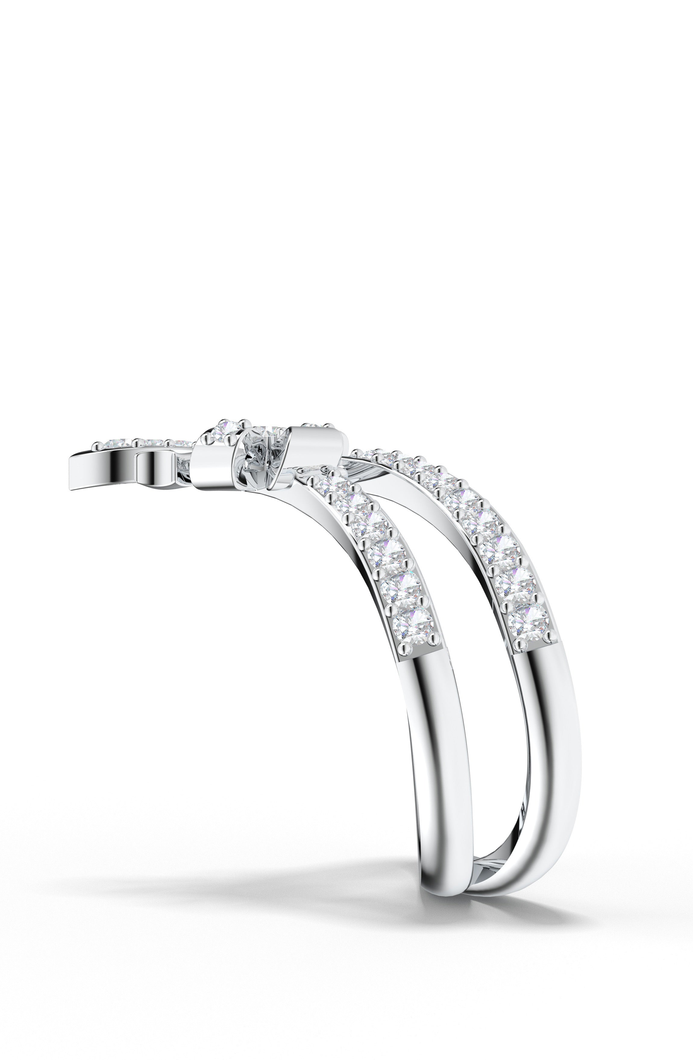 Moissanite Ribbonia 925 Sterling Silver Ring For Women