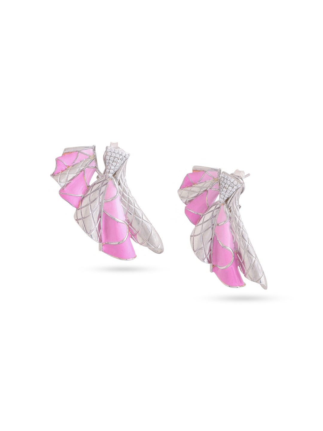 Color Me Pretty Large 925 Sterling Silver Studs Earring For Women