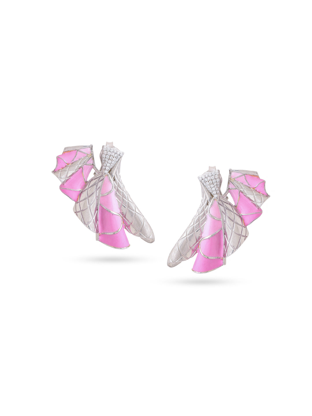 Color Me Pretty Large 925 Sterling Silver Studs Earring For Women