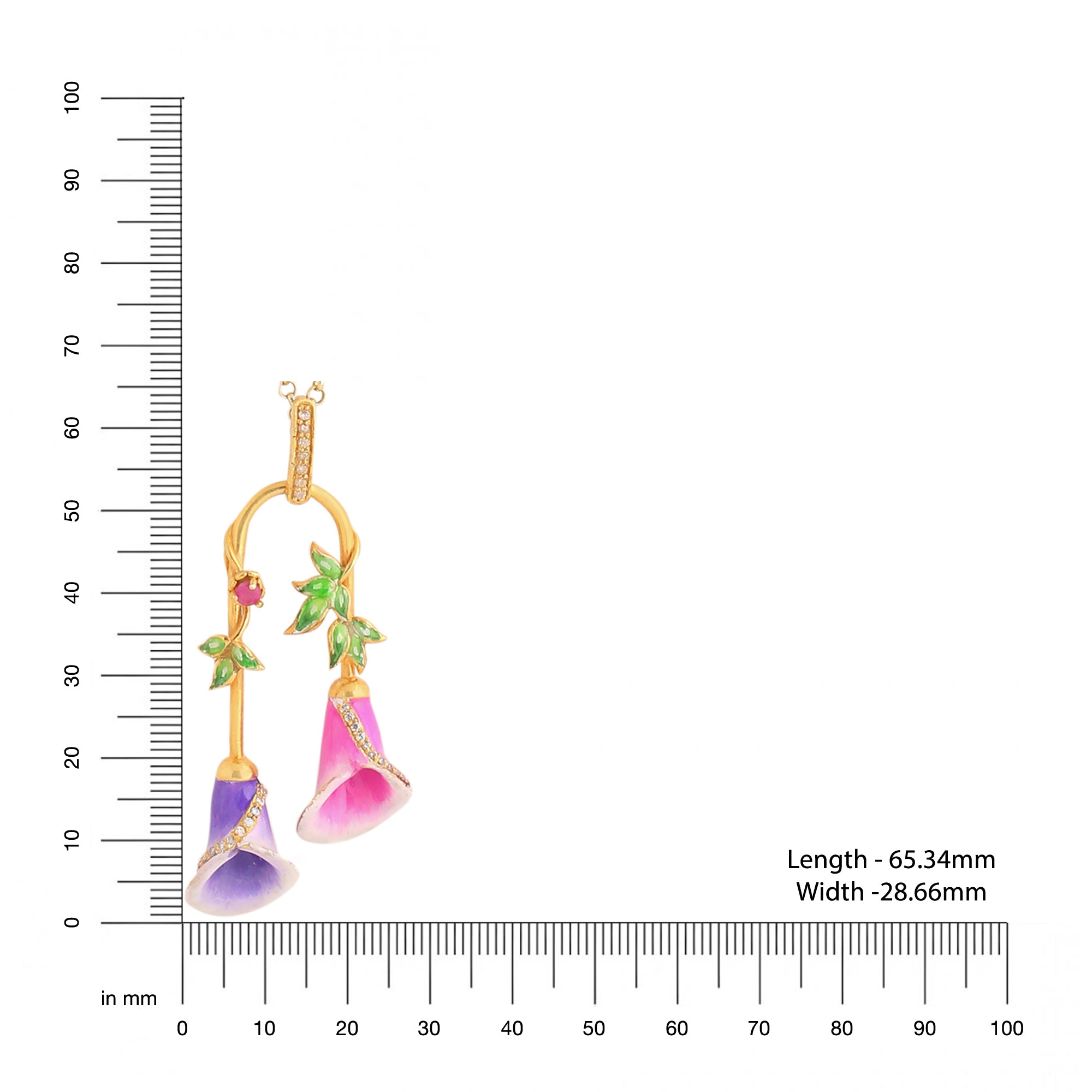 Color Me Pretty Ruby 925 Sterling Silver Pendant Set For Women