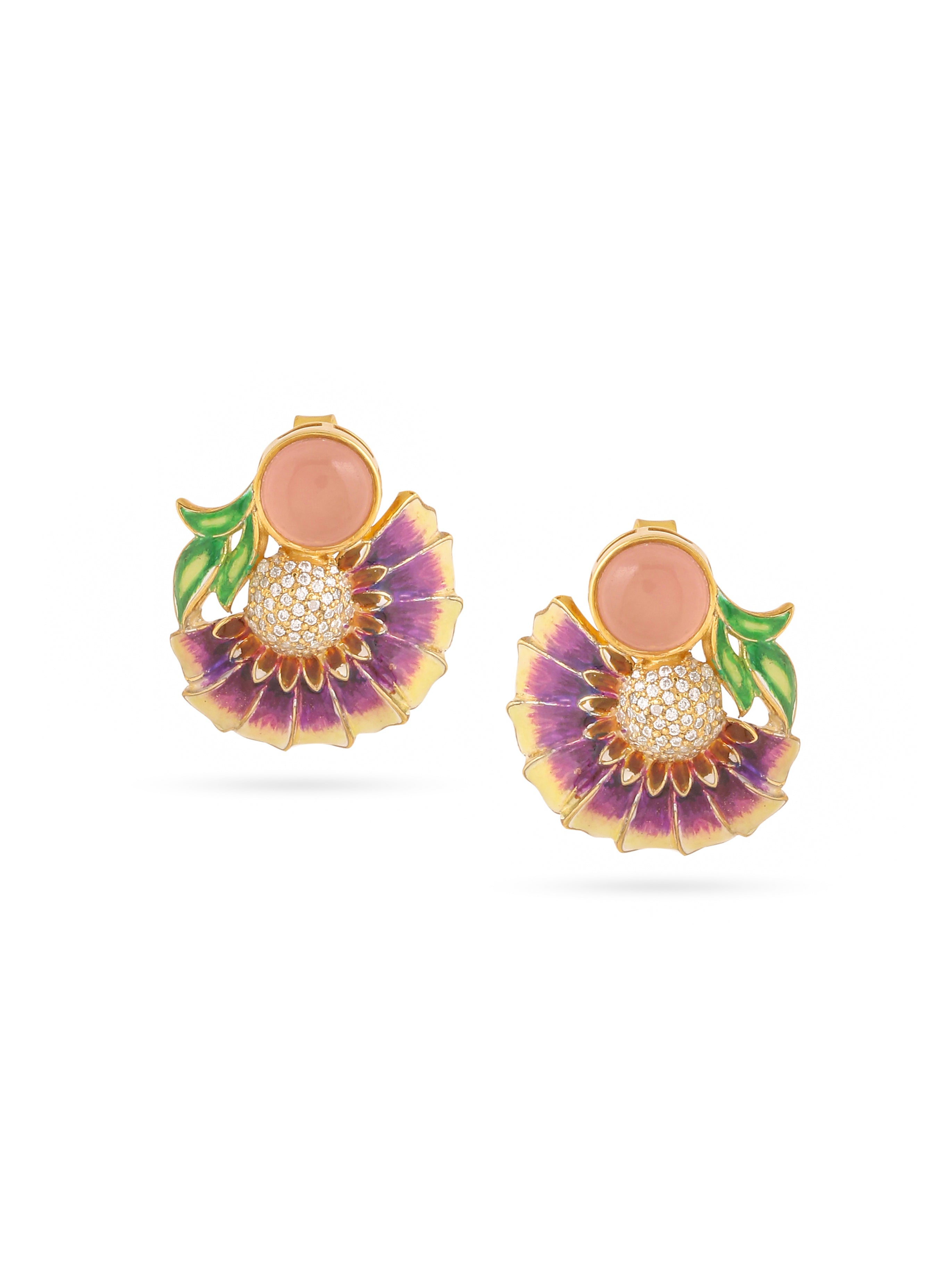 Color Me Pretty Pink Quartz and Pearl 925 Sterling Silver Pendant Set For Women