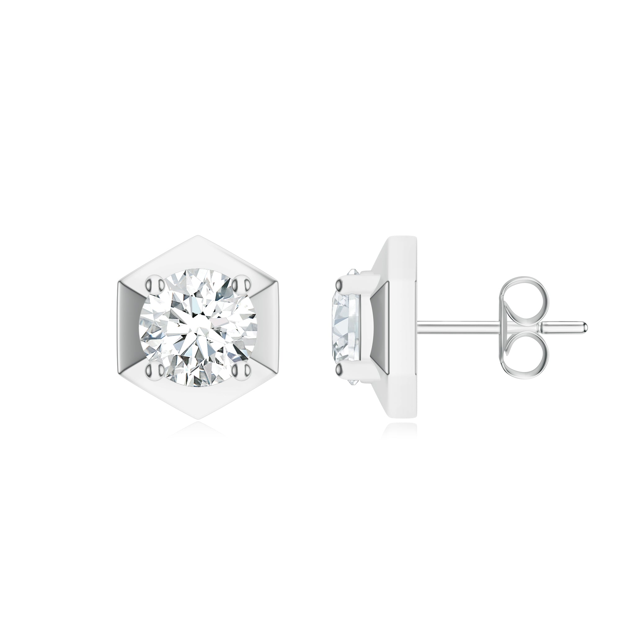 Geometric Moissanite 925 Sterling Silver Earrings For Women
