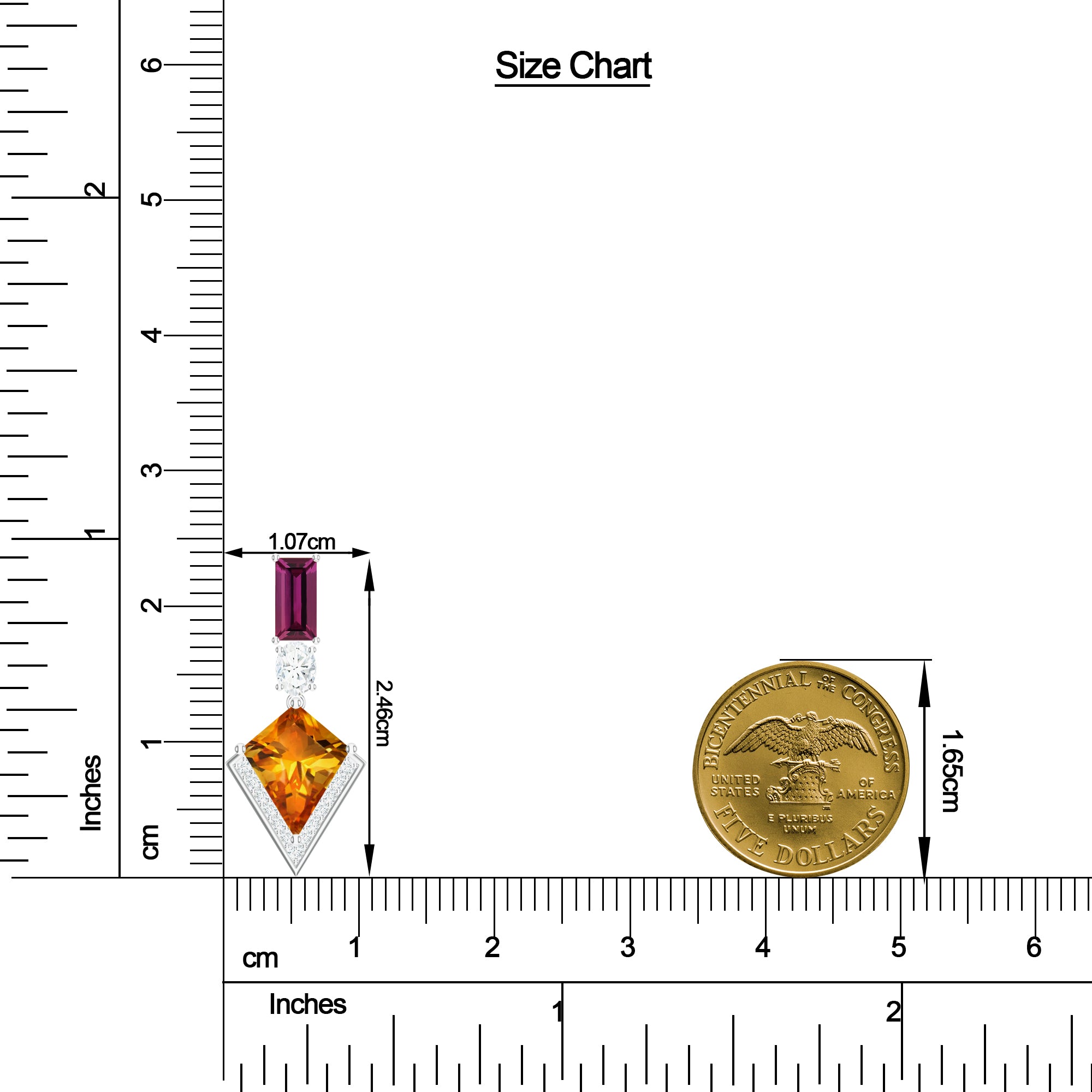 Rhodolite Garnet and Citrine 925 Sterling Silver Earrings For Women