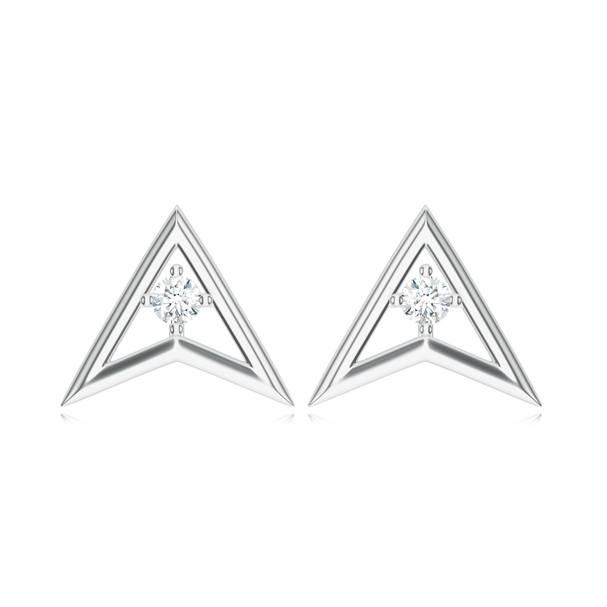 Round Moissanite 925 Sterling Silver Earrings For Women