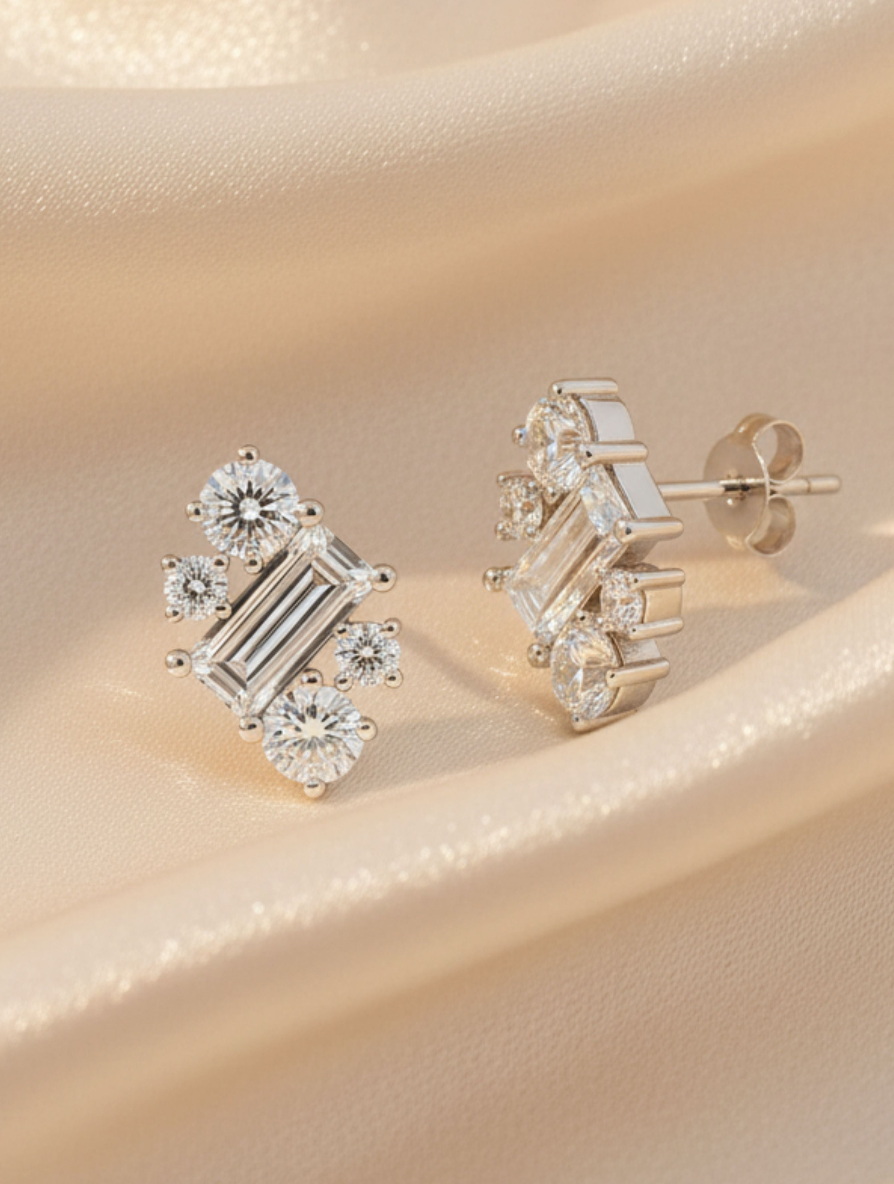 Moissanite 925 Sterling Silver Earrings For Women